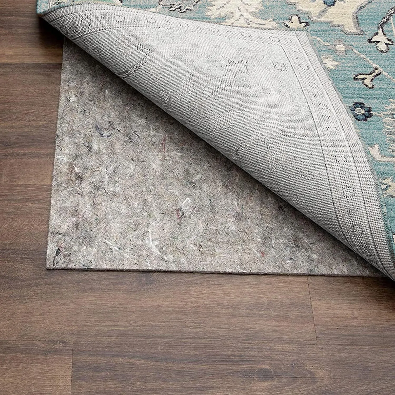 Multi-Size/Thickness Loombloom Felt & Rubber Non-Slip Rug Pad Grey