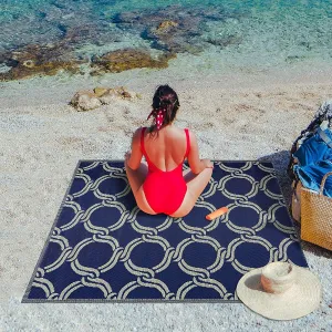 Mykonos Lightweight Reversible Recycled Plastic Outdoor Floor Mat/Rug