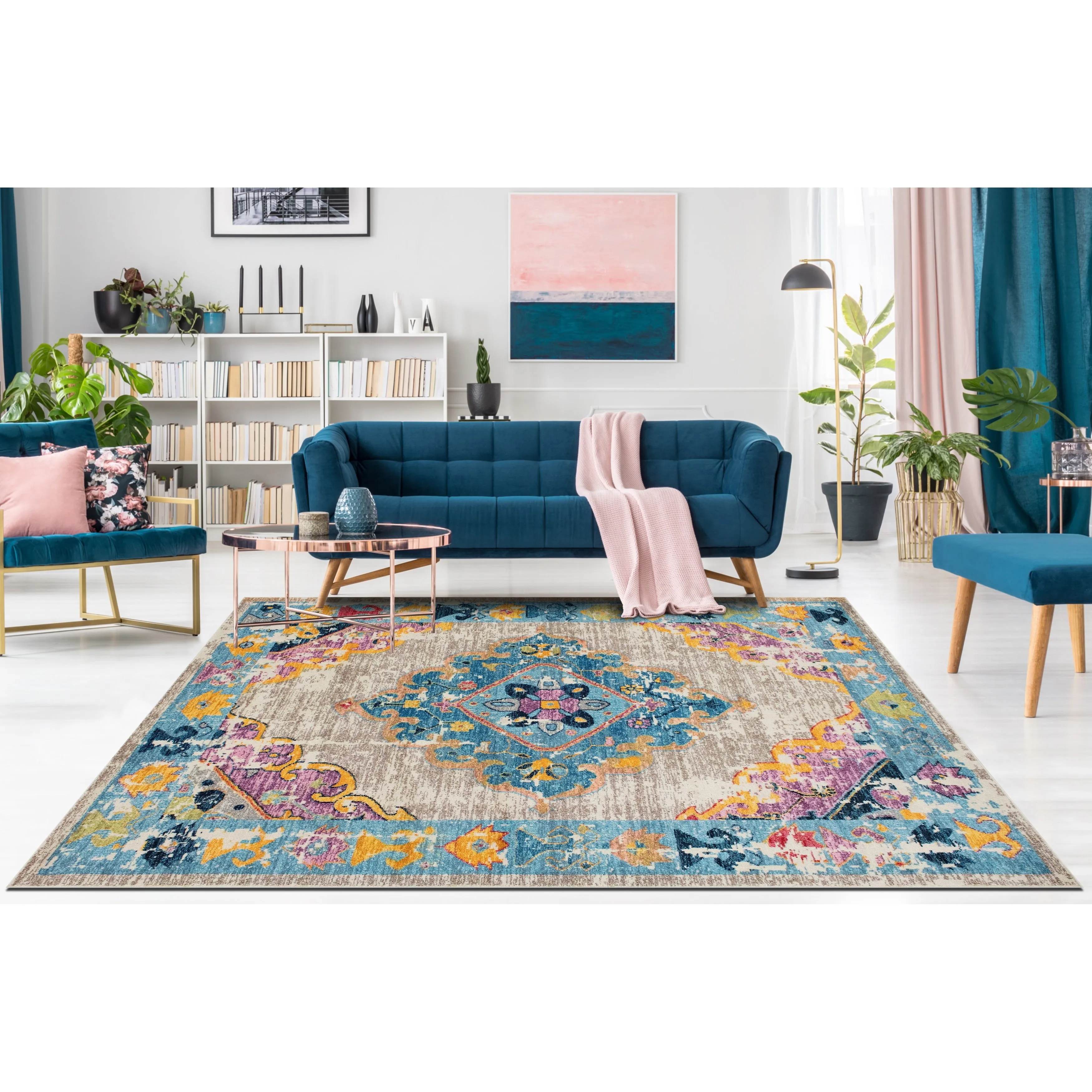 Noori Rug Sapphire Distressed Jerilyn Rug