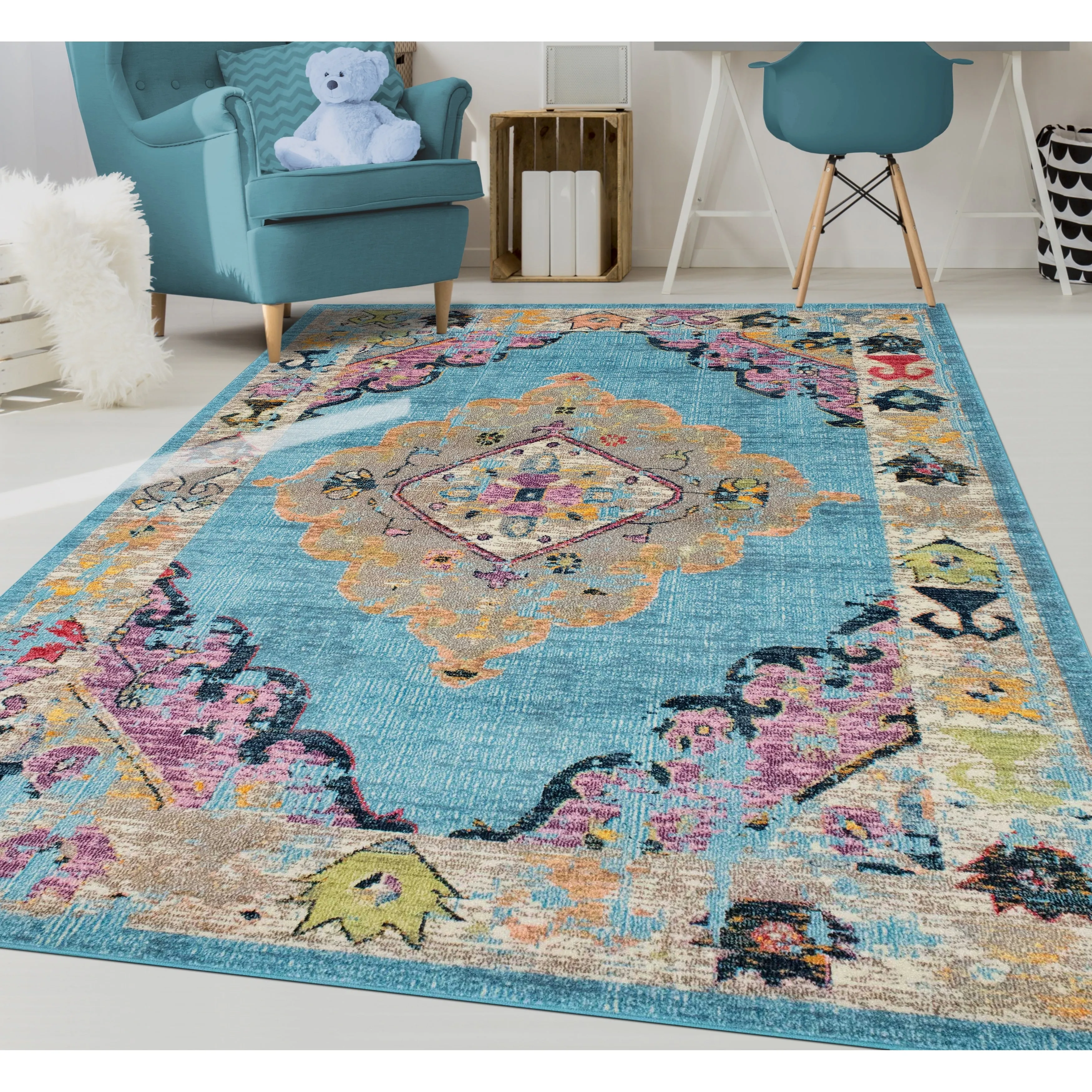 Noori Rug Sapphire Distressed Jerilyn Rug