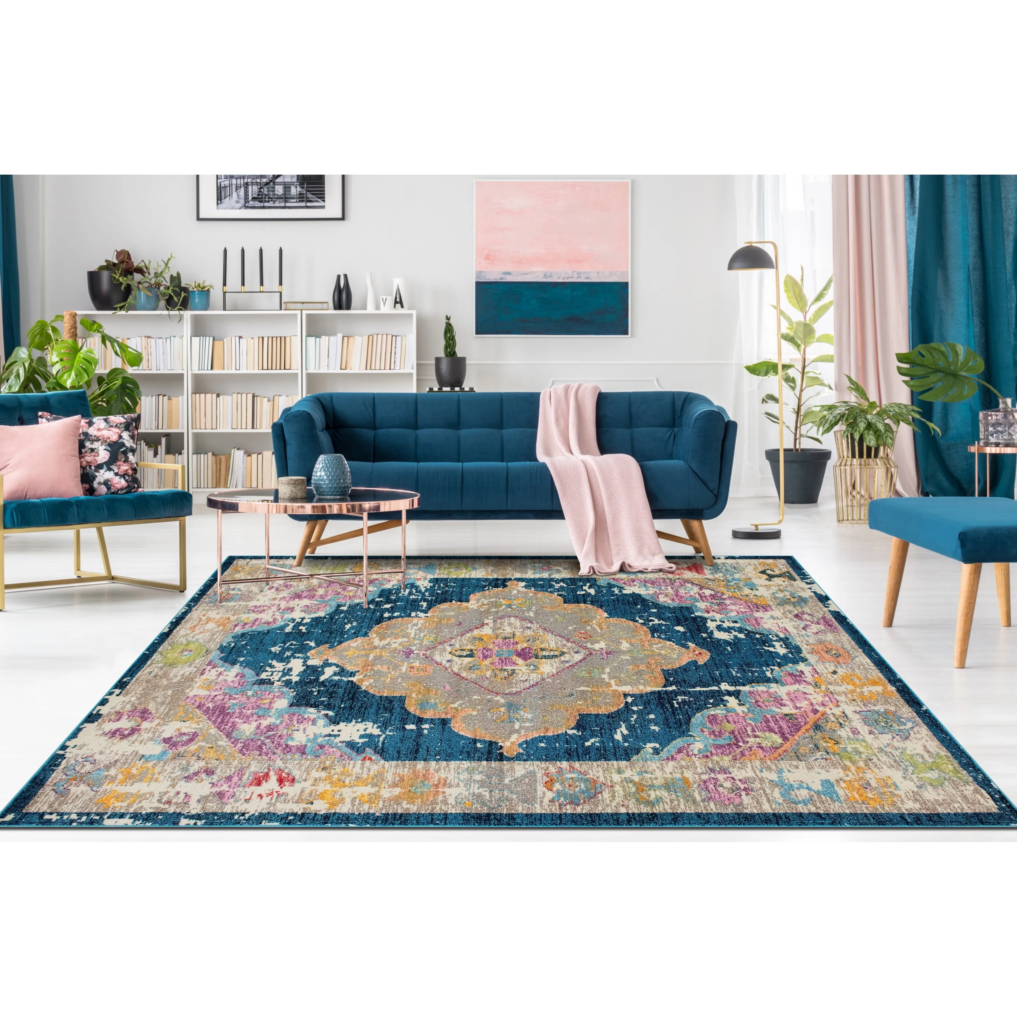 Noori Rug Sapphire Distressed Jerilyn Rug