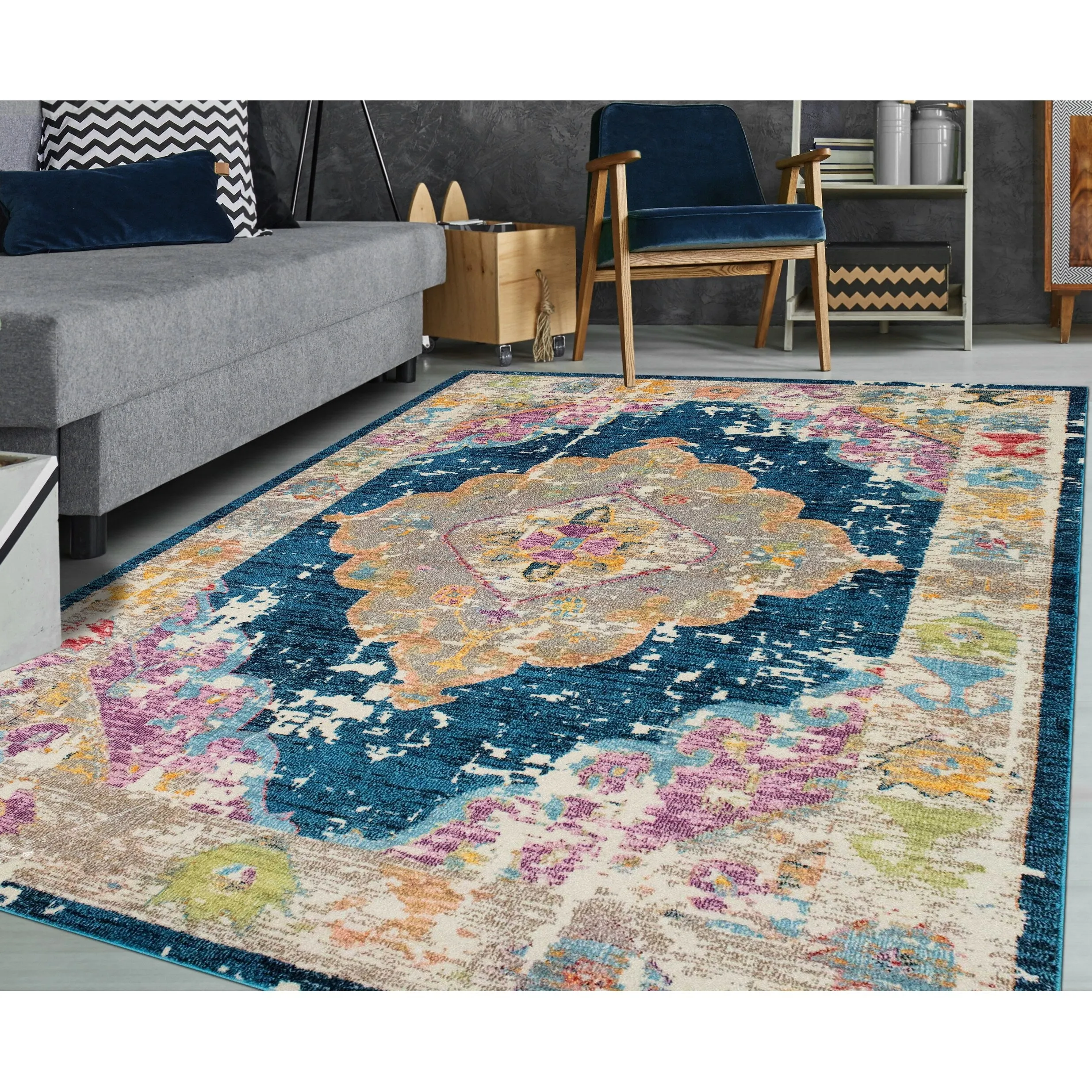 Noori Rug Sapphire Distressed Jerilyn Rug