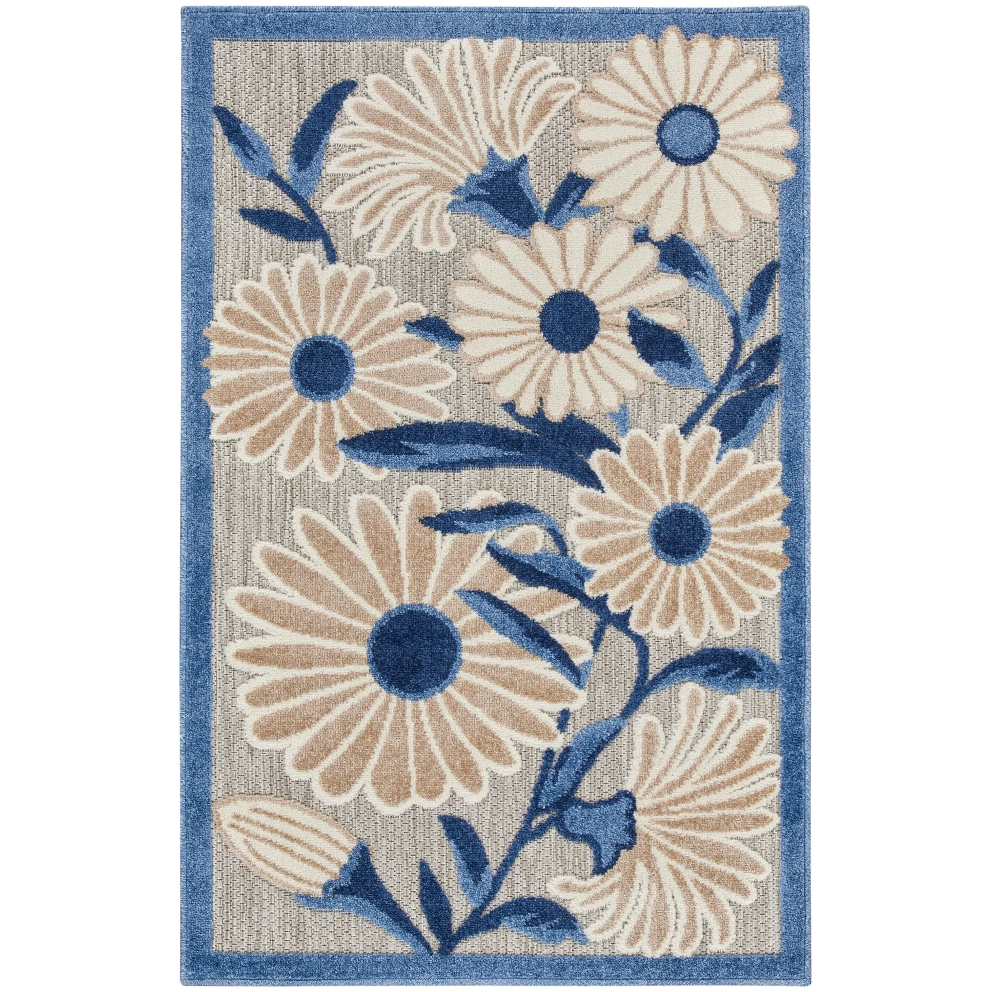 Nourison Alice Indoor/Outdoor Floral Area Rug.
