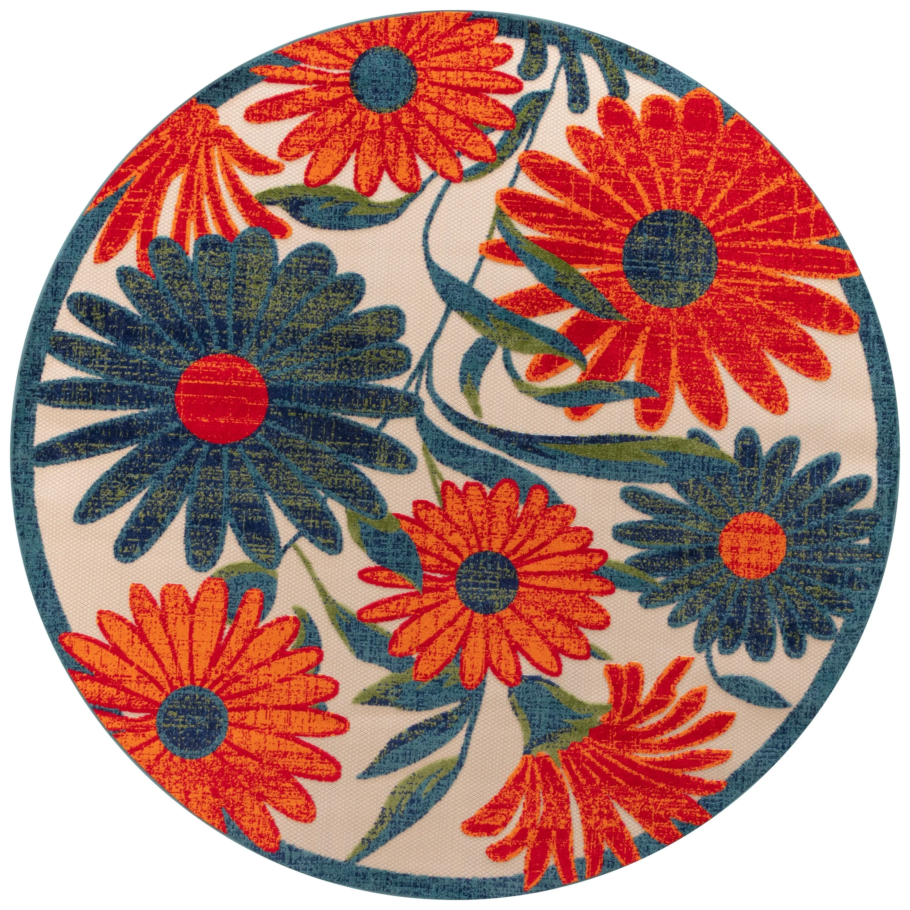 Nourison Alice Indoor/Outdoor Floral Area Rug.