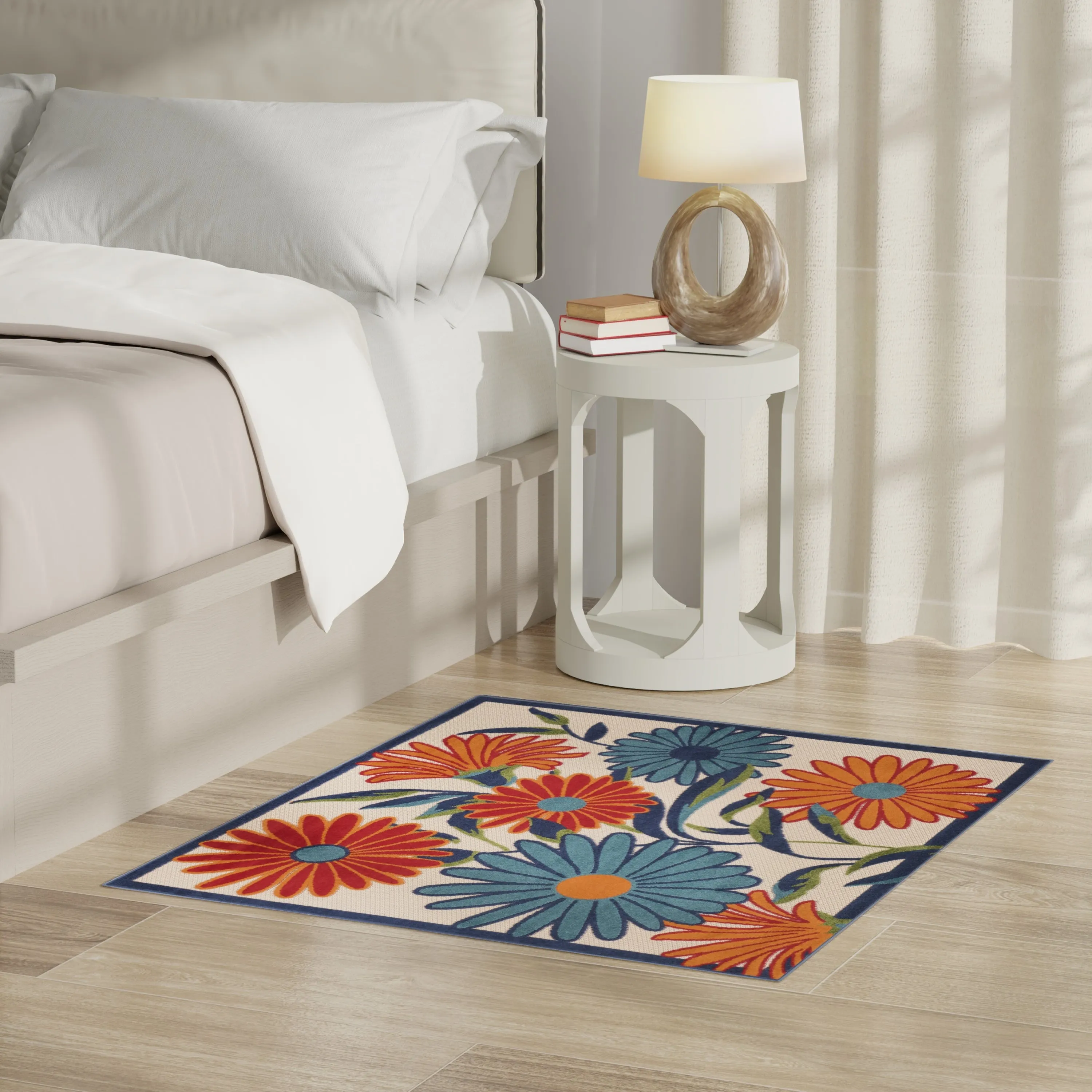 Nourison Alice Indoor/Outdoor Floral Area Rug.