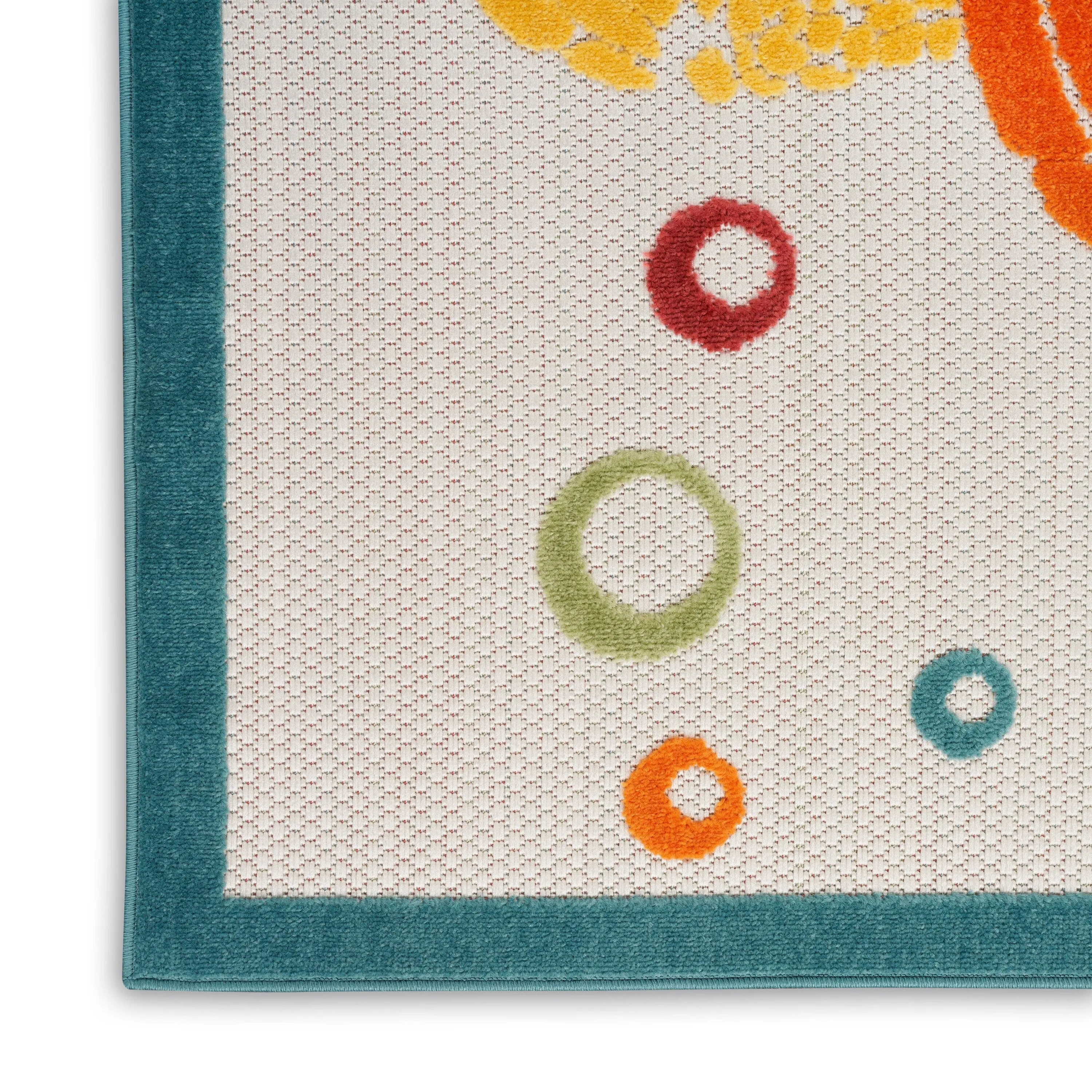 Nourison Aloha Indoor Outdoor Coastal Sea Turtles & Beach Area Rug
