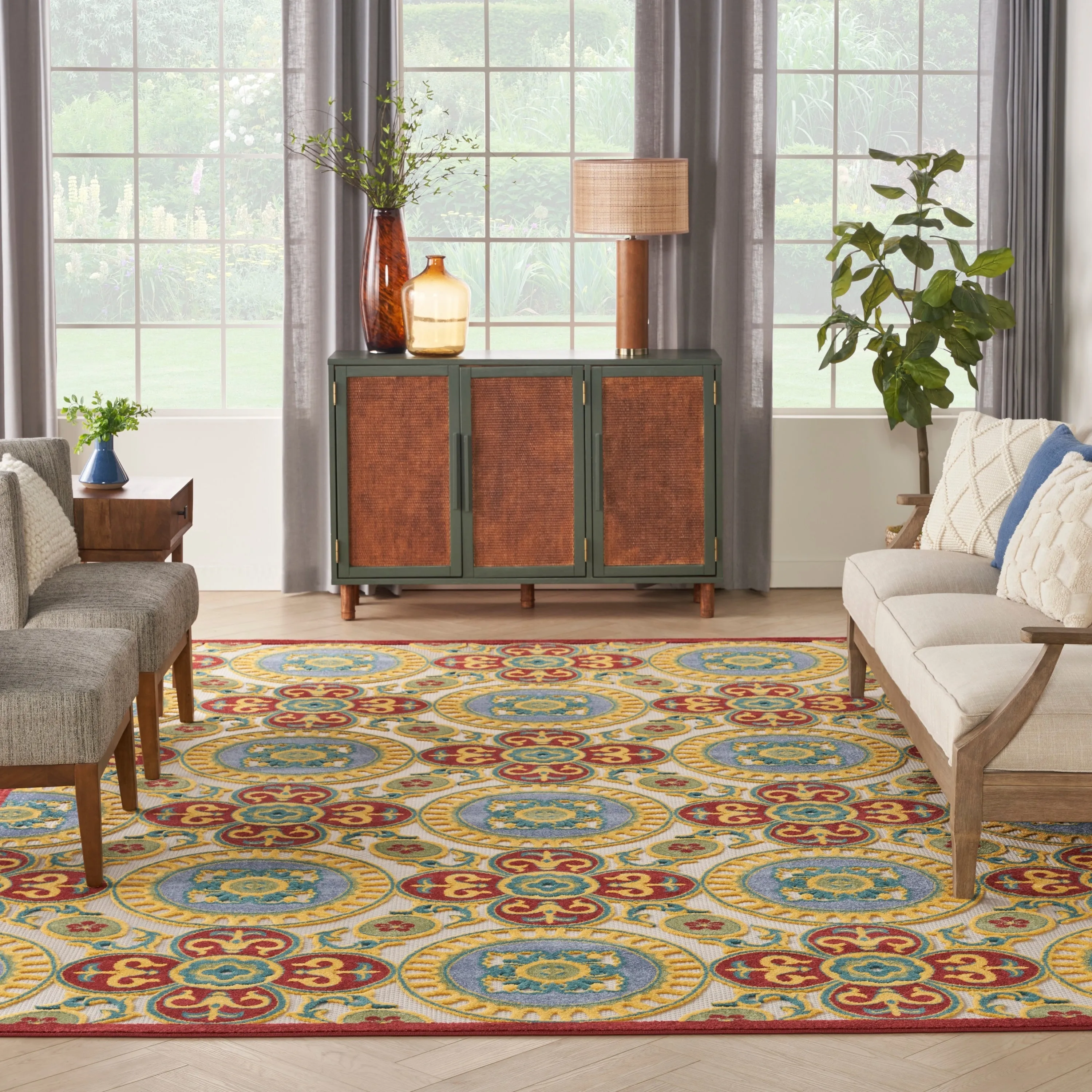 Nourison Aloha Indoor/outdoor Geometric Area Rug