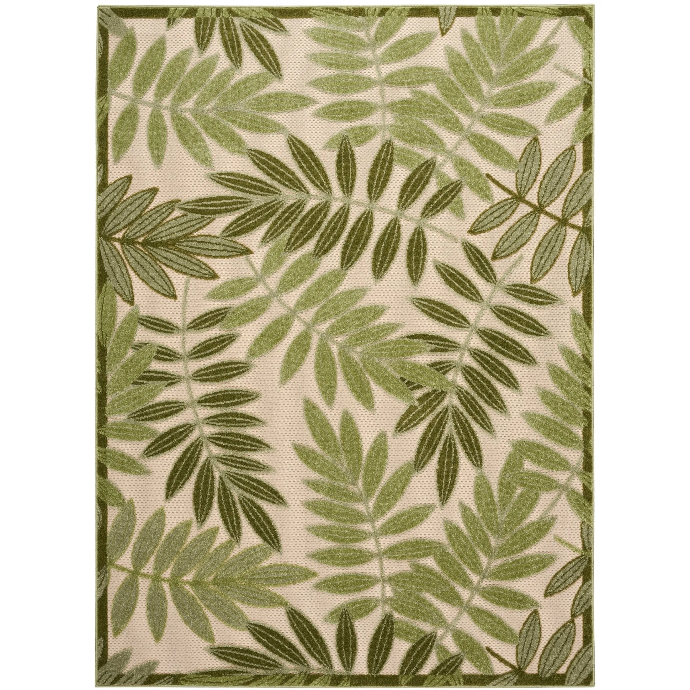 Nourison Aloha Leaf Print Vibrant Indoor/Outdoor Area Rug