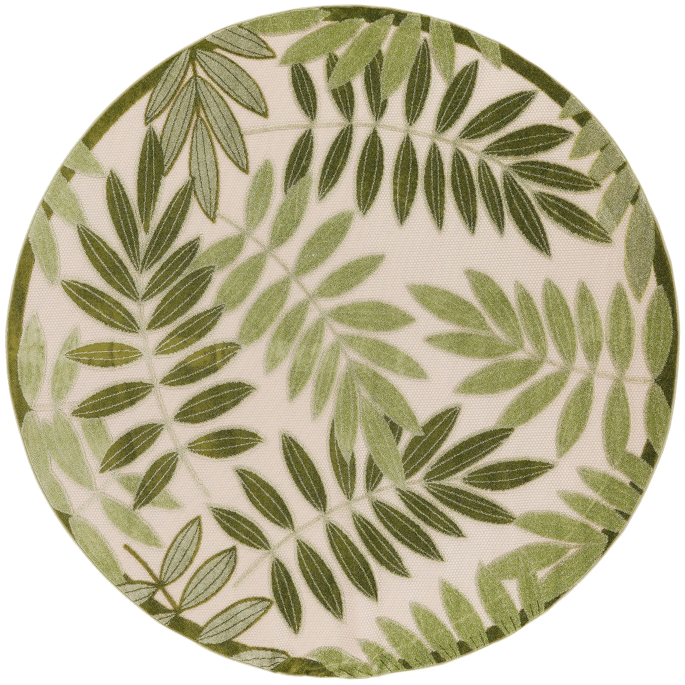 Nourison Aloha Leaf Print Vibrant Indoor/Outdoor Area Rug