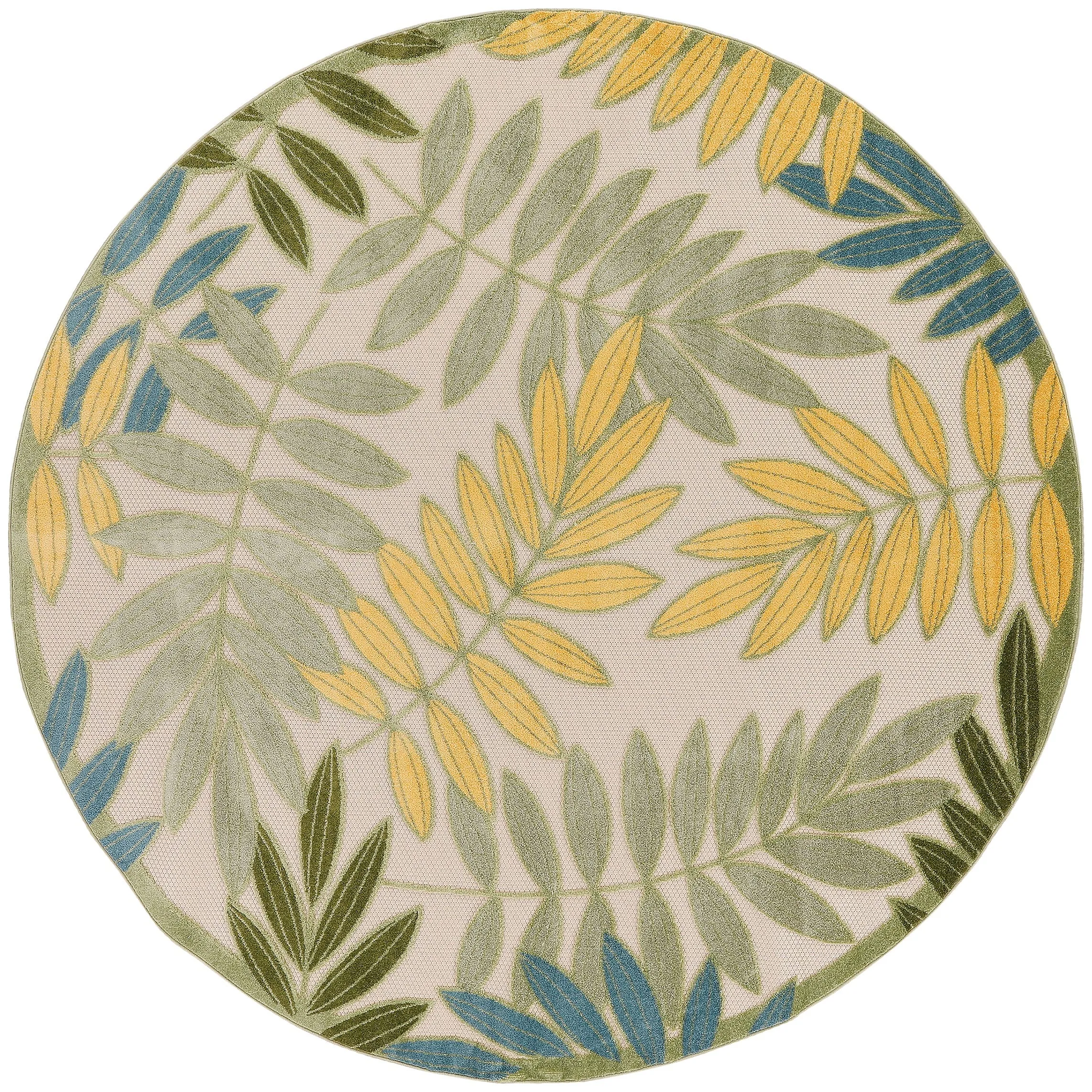 Nourison Aloha Leaf Print Vibrant Indoor/Outdoor Area Rug