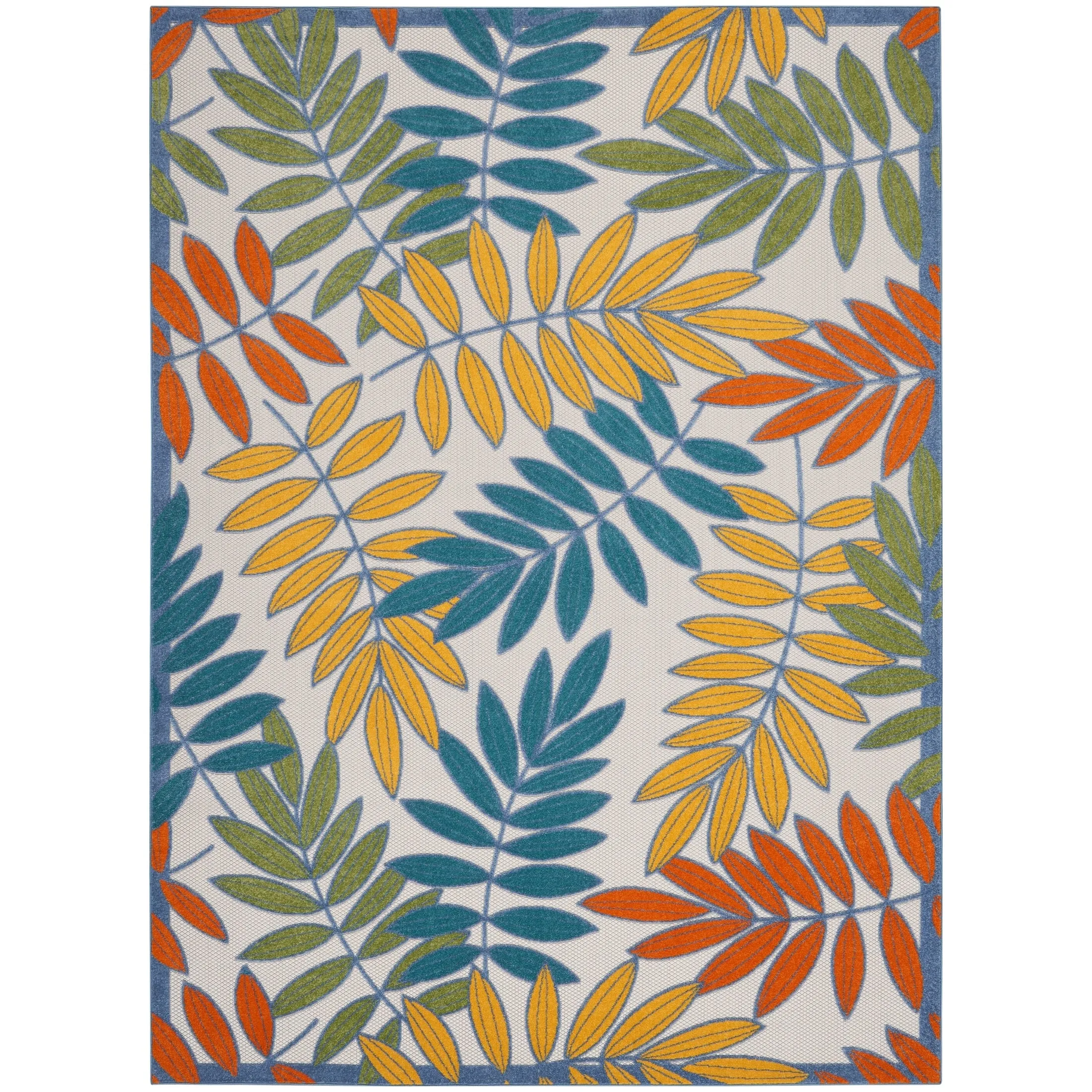 Nourison Aloha Leaf Print Vibrant Indoor/Outdoor Area Rug