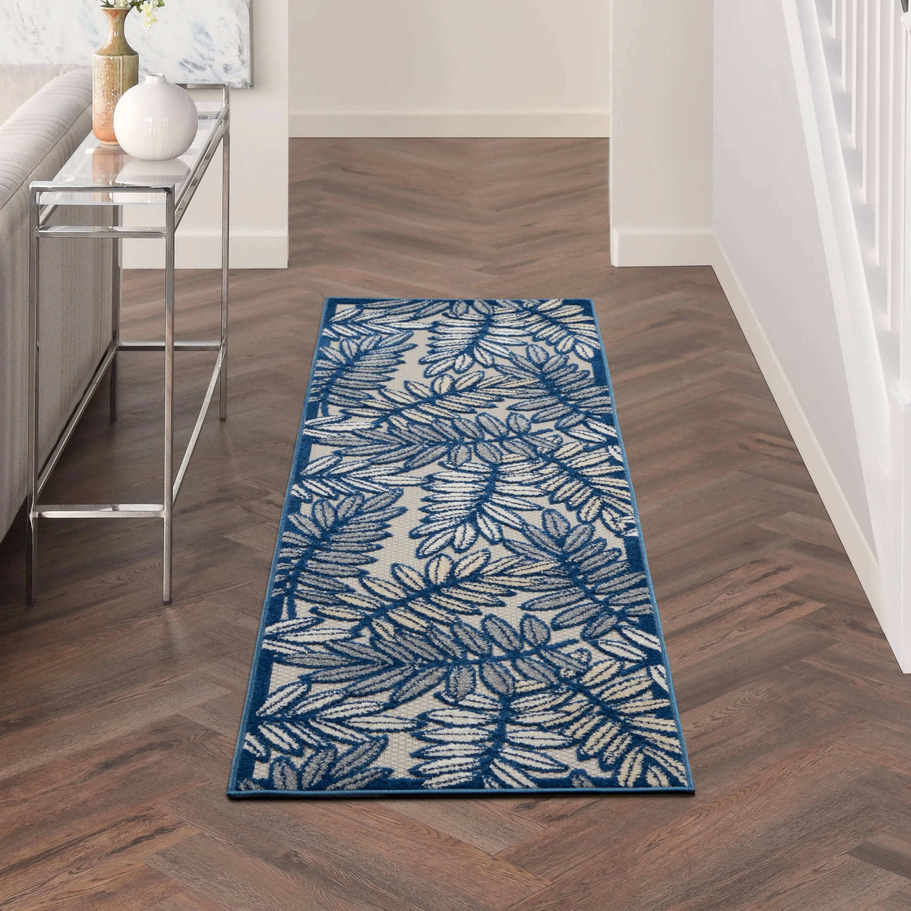 Nourison Aloha Leaf Print Vibrant Indoor/Outdoor Area Rug