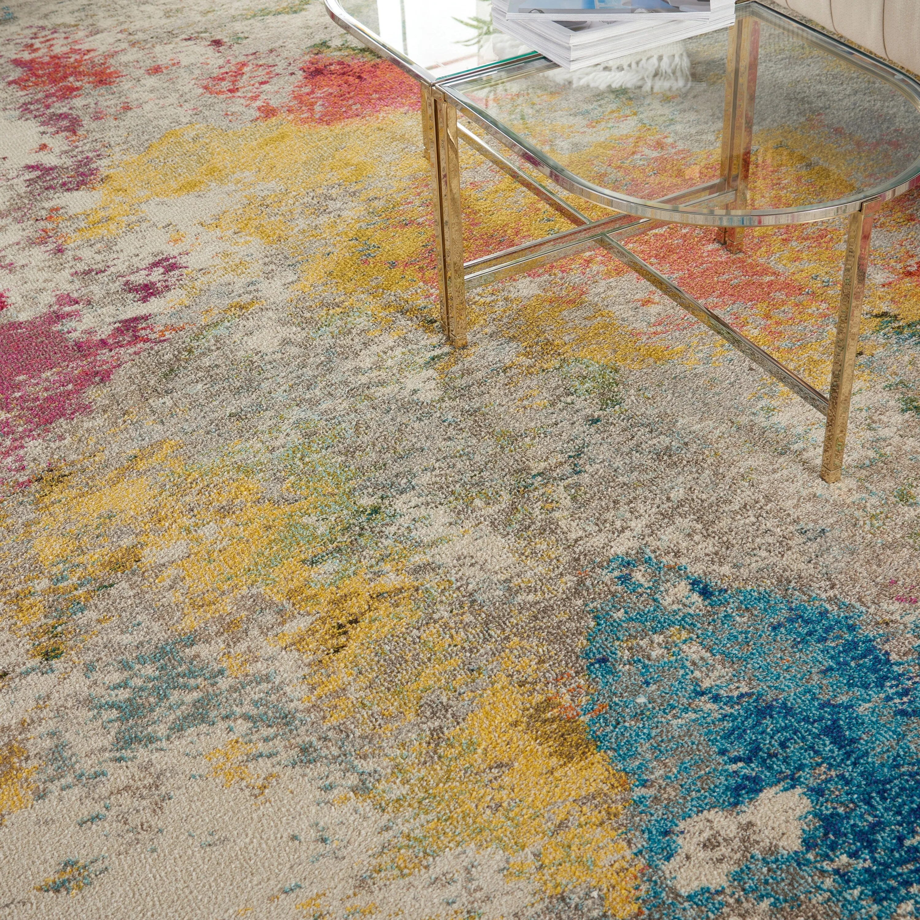 Nourison Celestial Modern Abstract Multicolor Area Rug