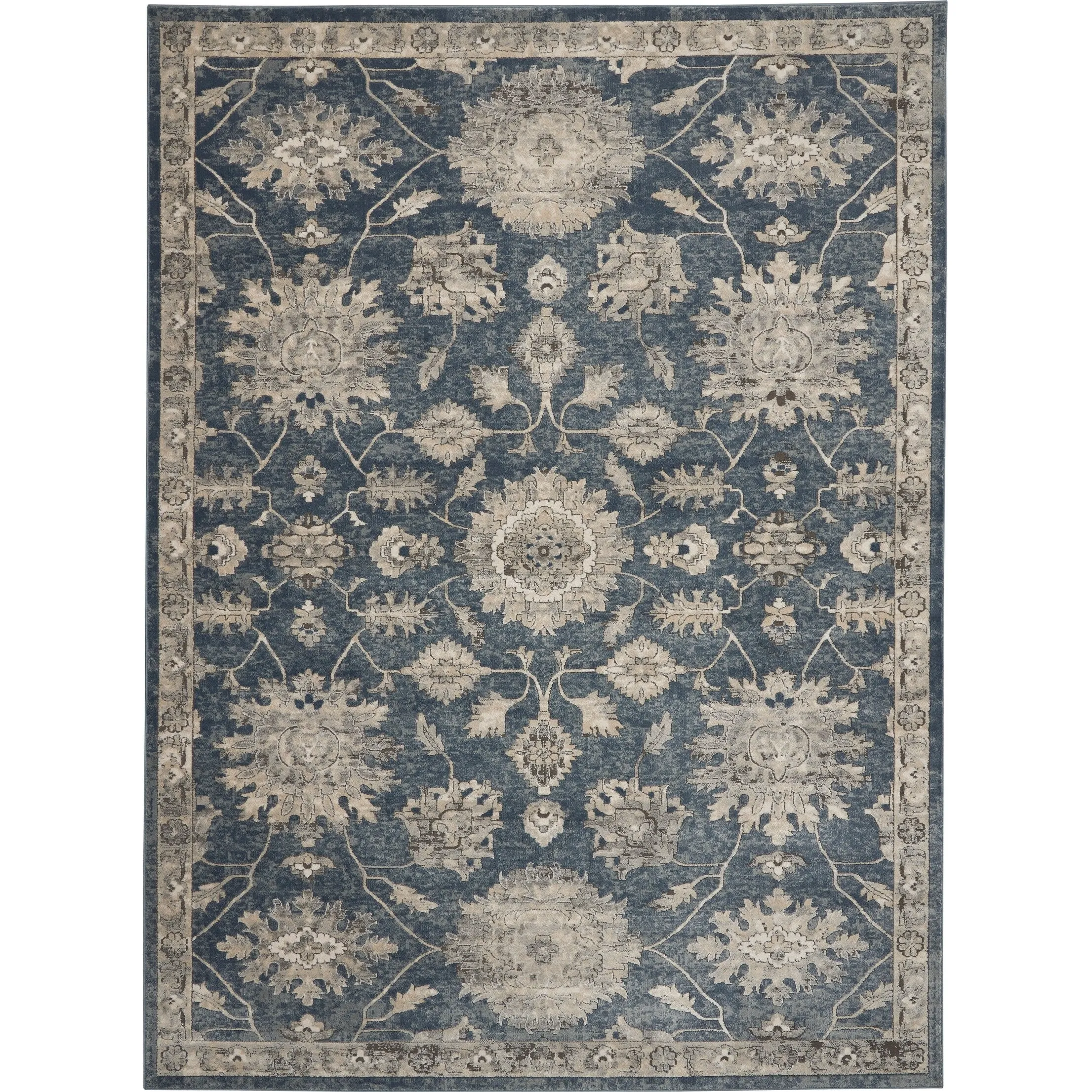 Nourison Concerto Classic Persian Medallion Blue Beige Area Rug