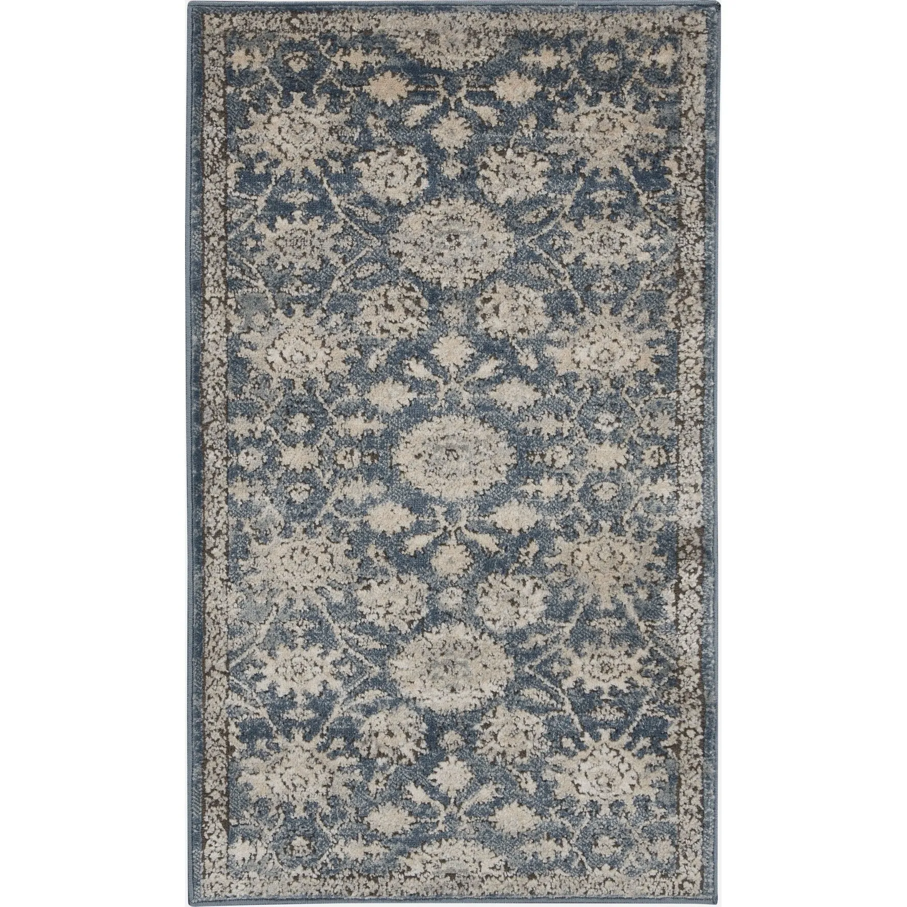 Nourison Concerto Classic Persian Medallion Blue Beige Area Rug