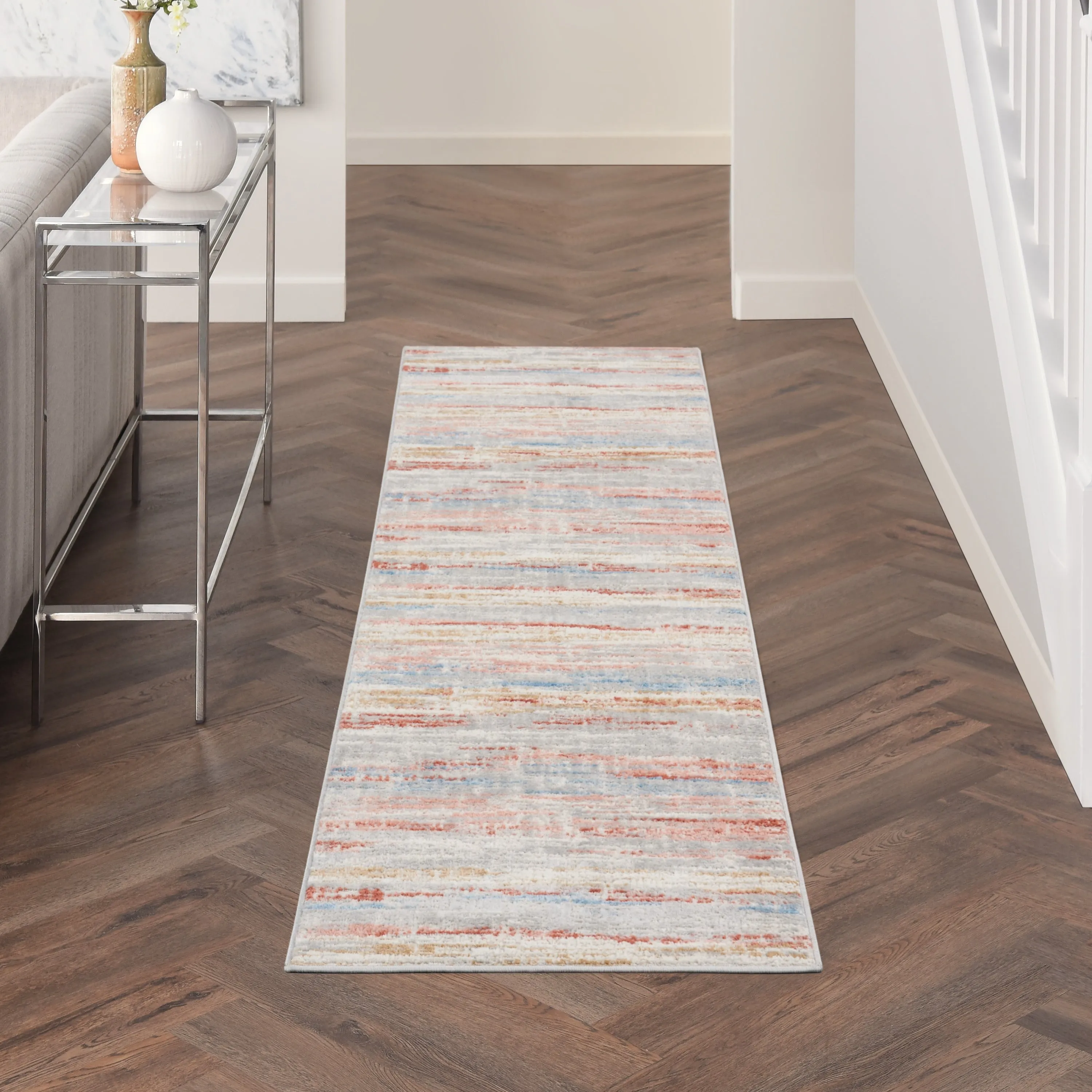 Nourison Elation Modern Abstract Stripe Area Rug