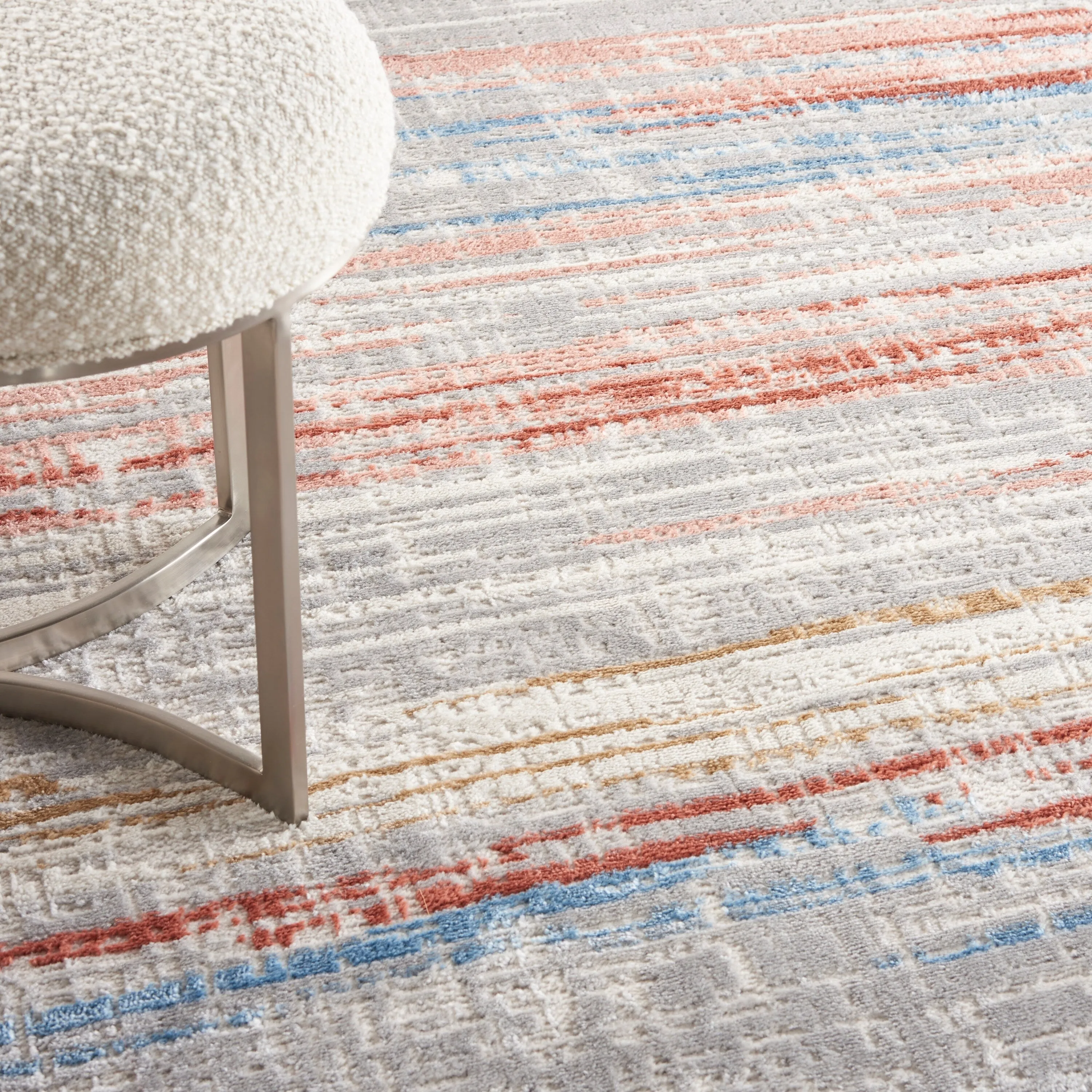 Nourison Elation Modern Abstract Stripe Area Rug