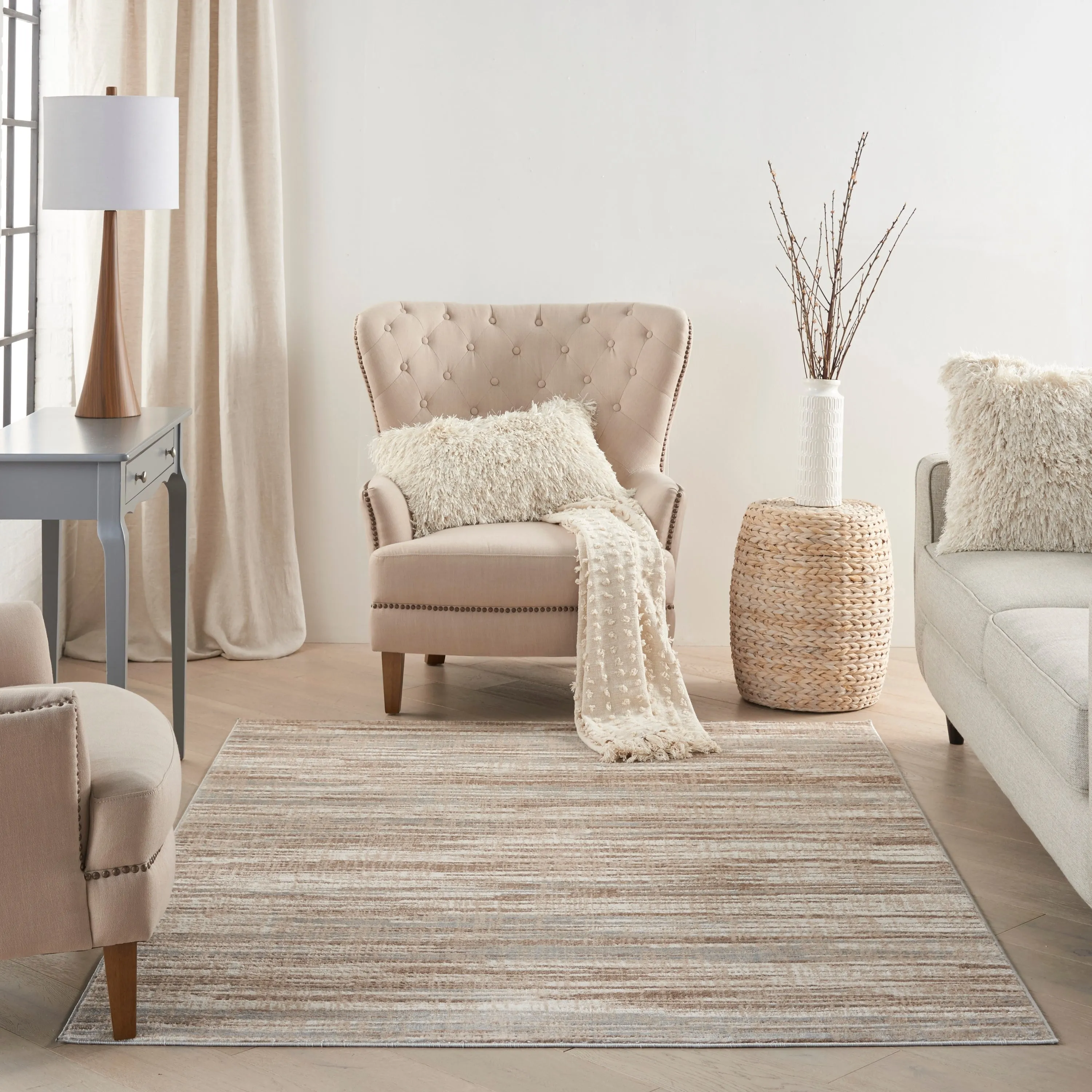 Nourison Elation Modern Abstract Stripe Area Rug