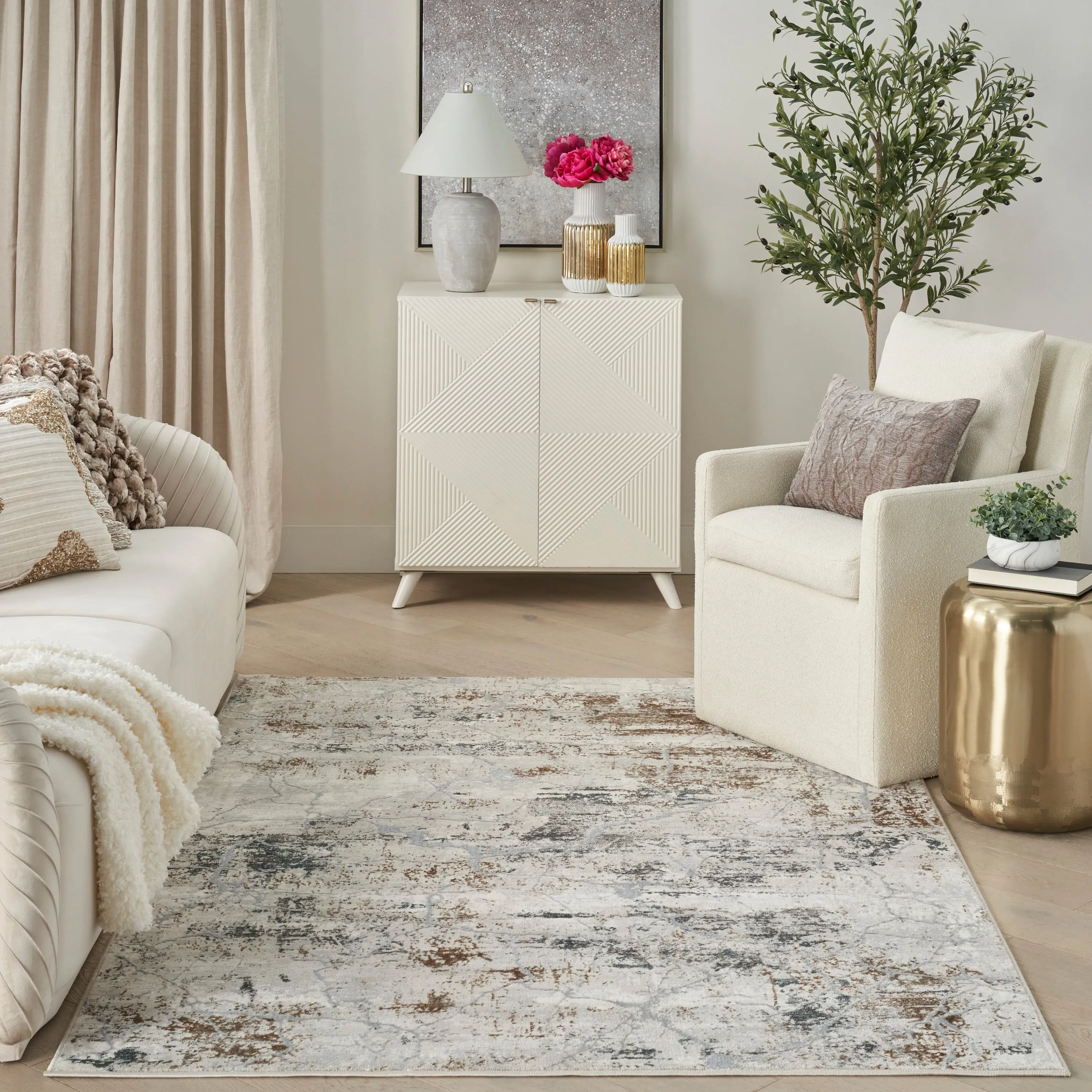 Nourison Glam Indoor Abstract Area Rug