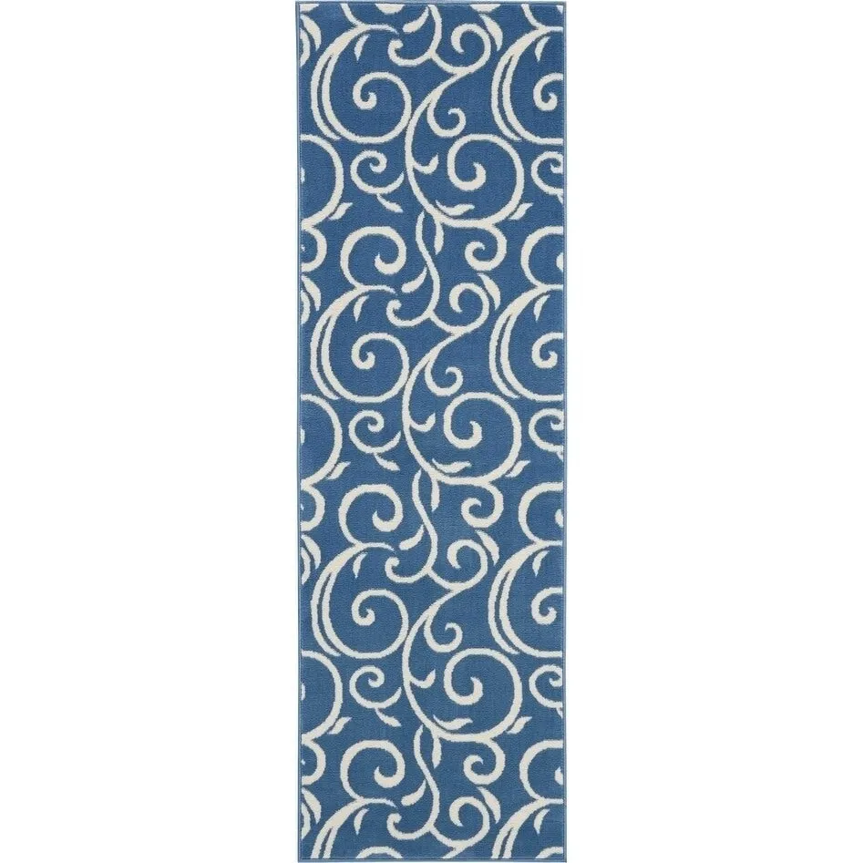 Nourison Grafix Farmhouse Country Scroll Transitional Area Rug
