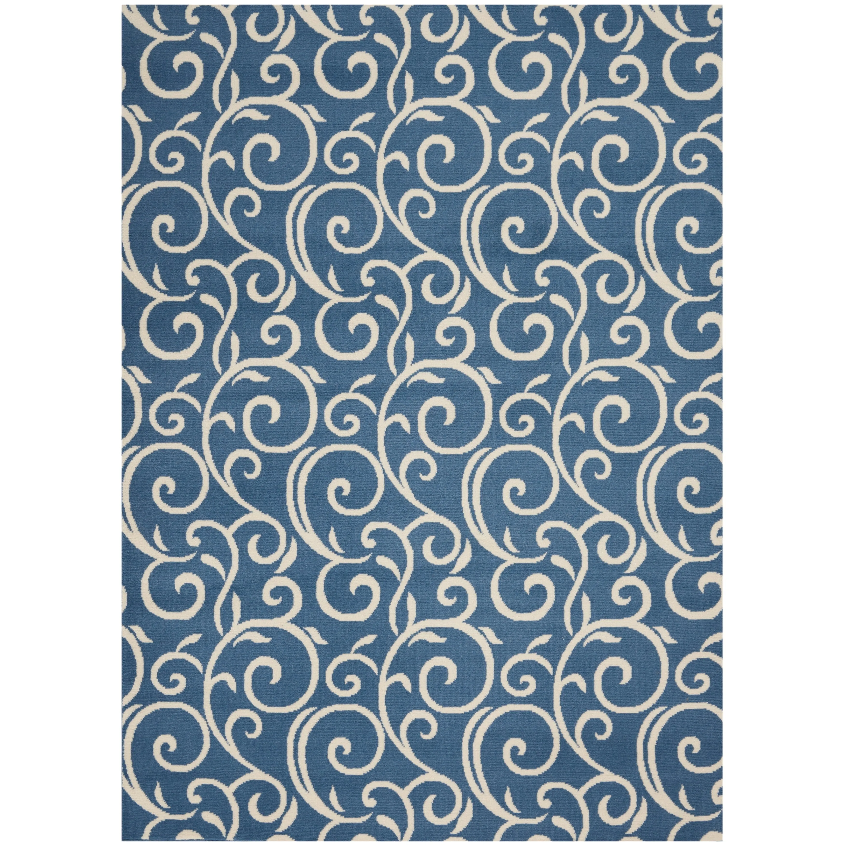 Nourison Grafix Farmhouse Country Scroll Transitional Area Rug