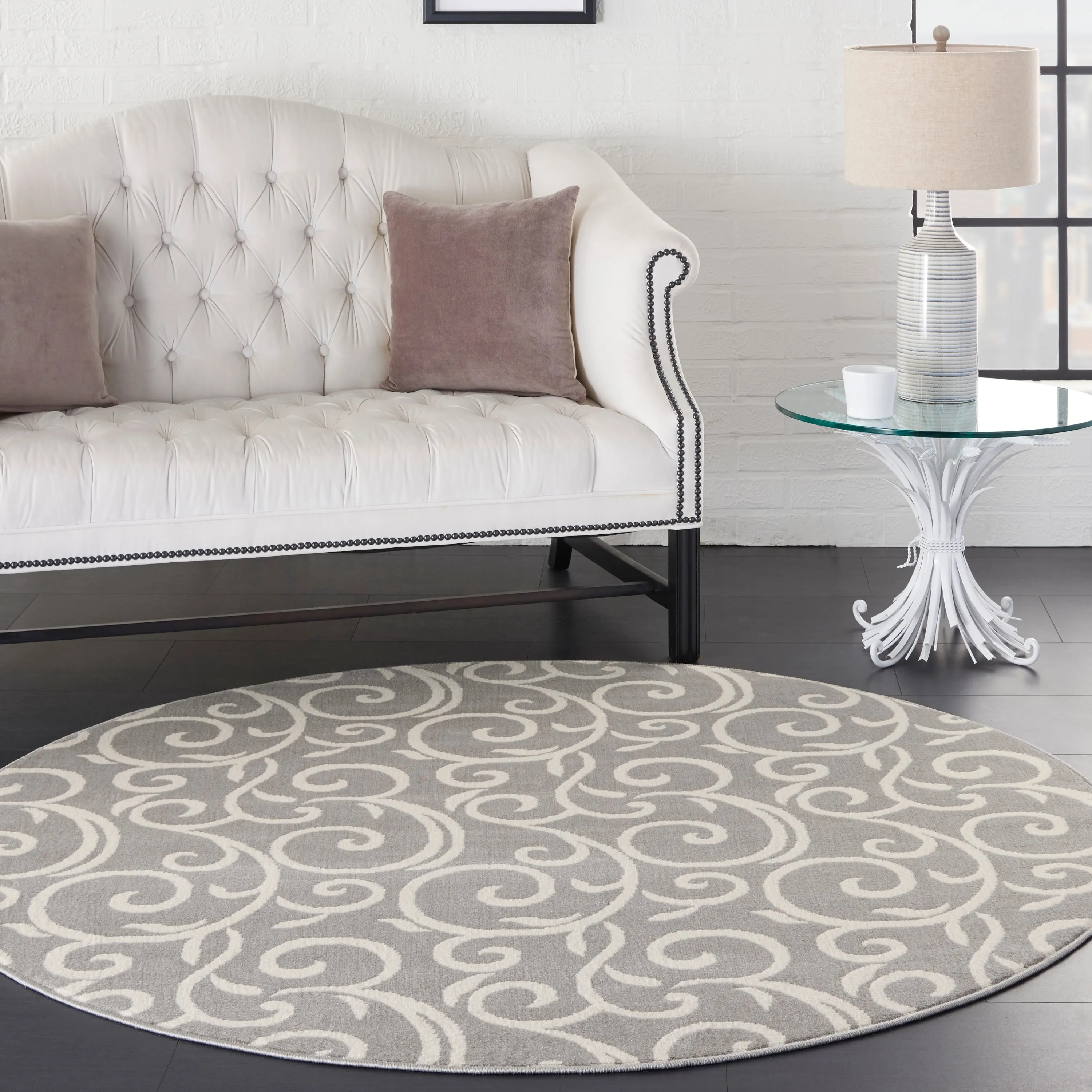 Nourison Grafix Farmhouse Country Scroll Transitional Area Rug