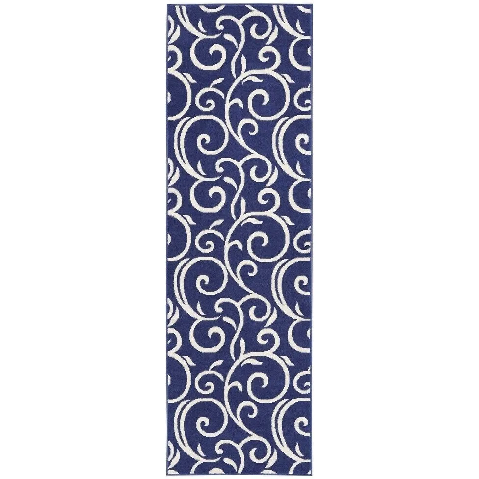 Nourison Grafix Farmhouse Country Scroll Transitional Area Rug