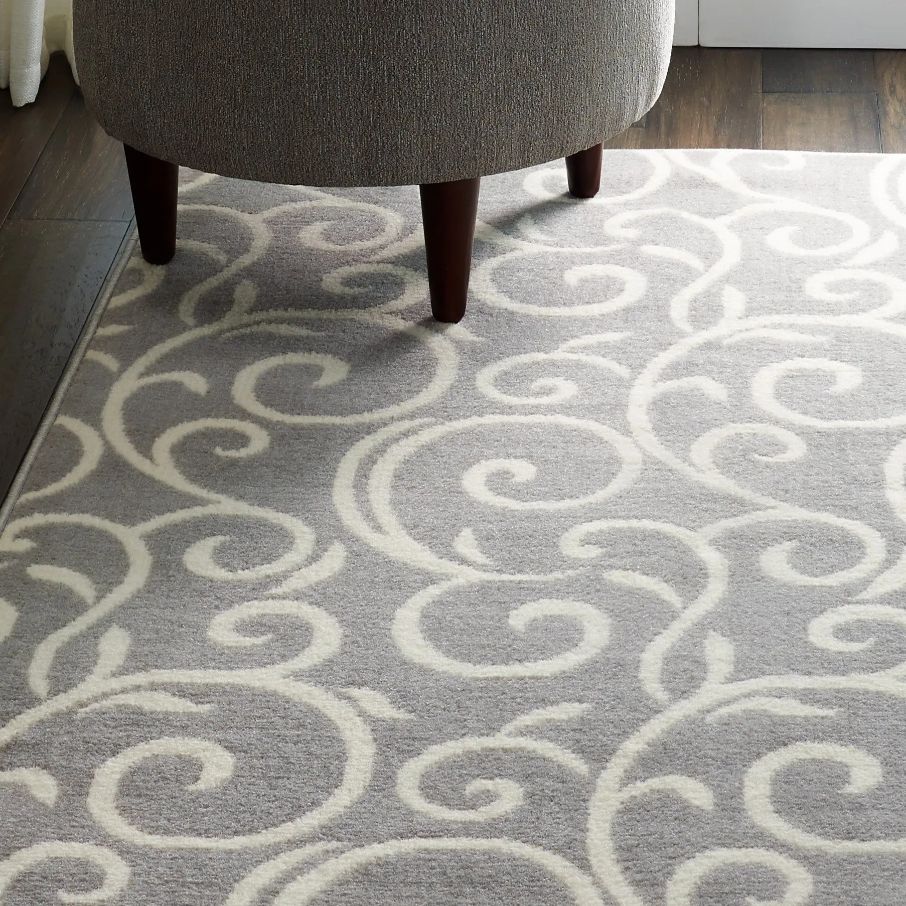 Nourison Grafix Farmhouse Country Scroll Transitional Area Rug