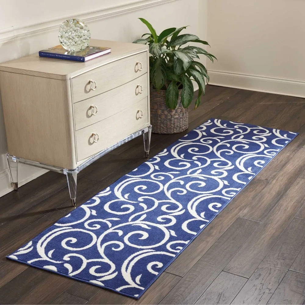 Nourison Grafix Farmhouse Country Scroll Transitional Area Rug