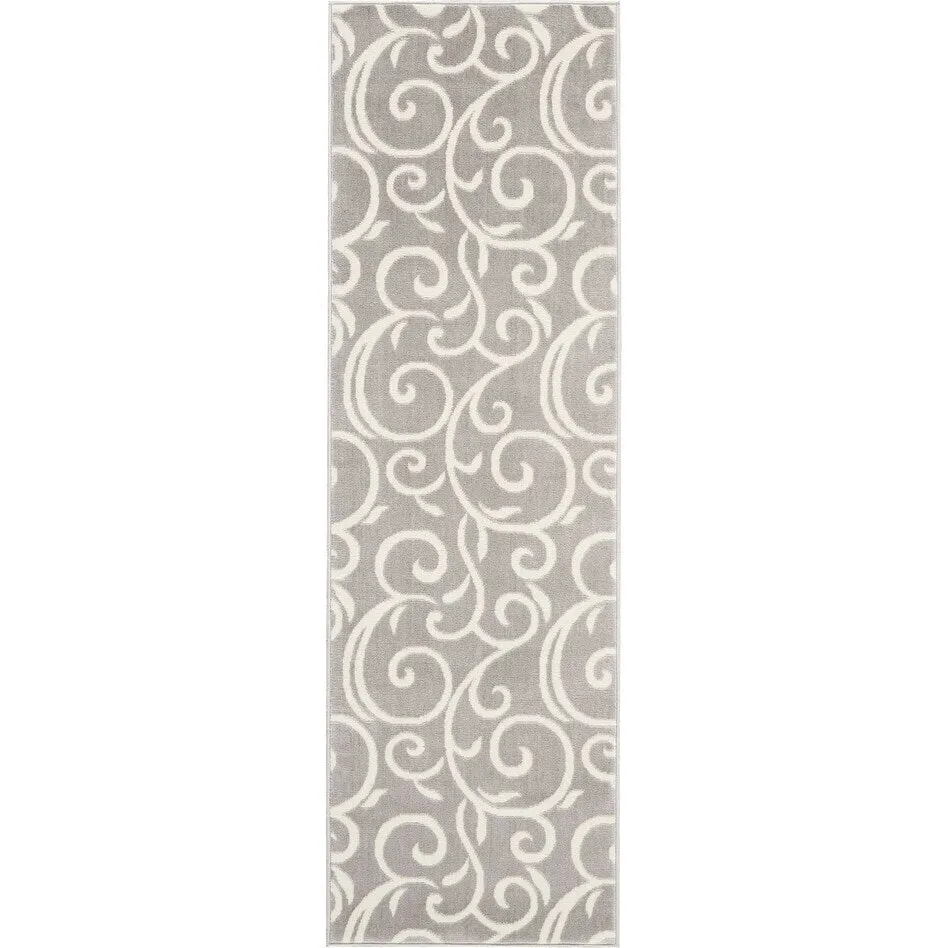 Nourison Grafix Farmhouse Country Scroll Transitional Area Rug