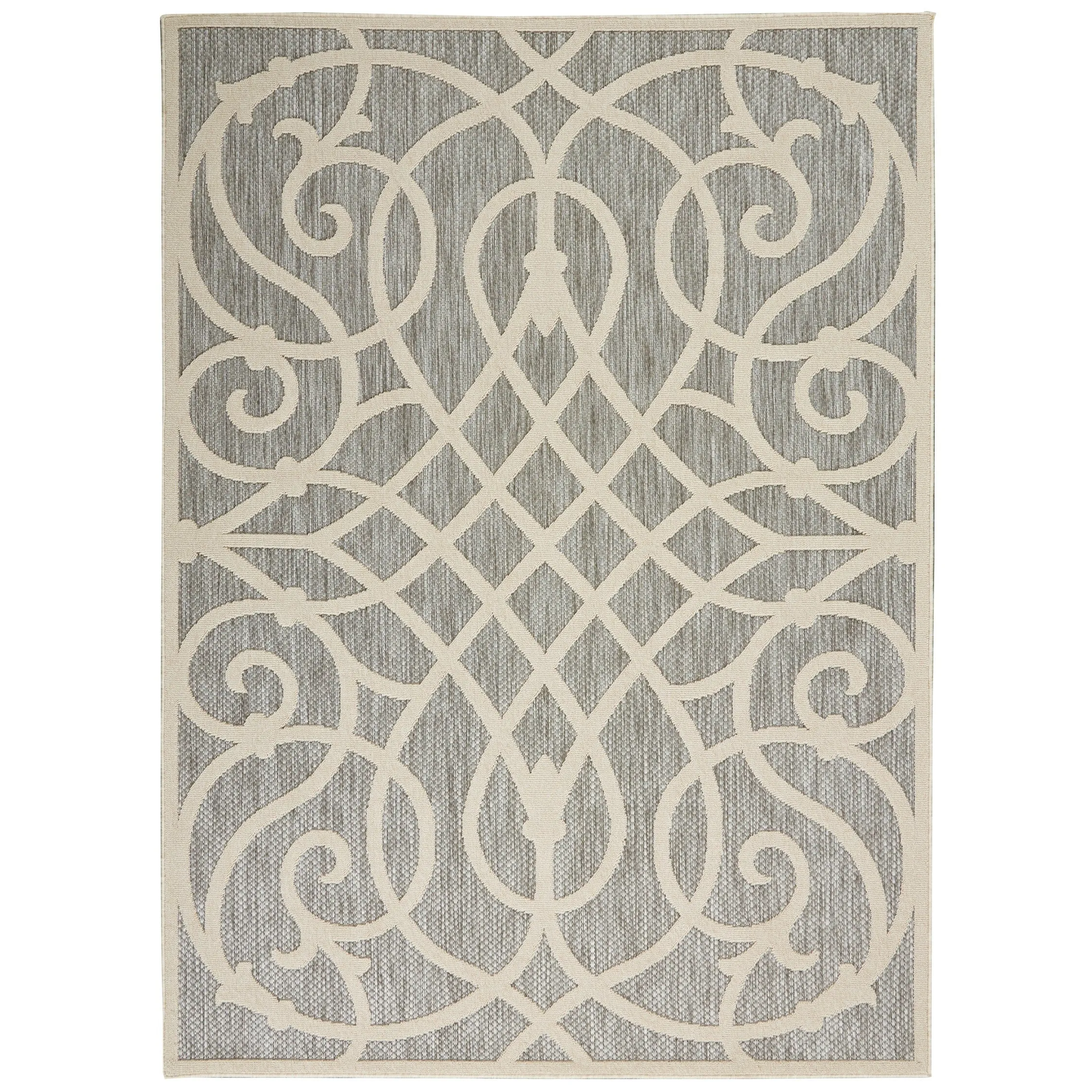 Nourison Palamos Geometric Scroll Indoor Outdoor Area Rug