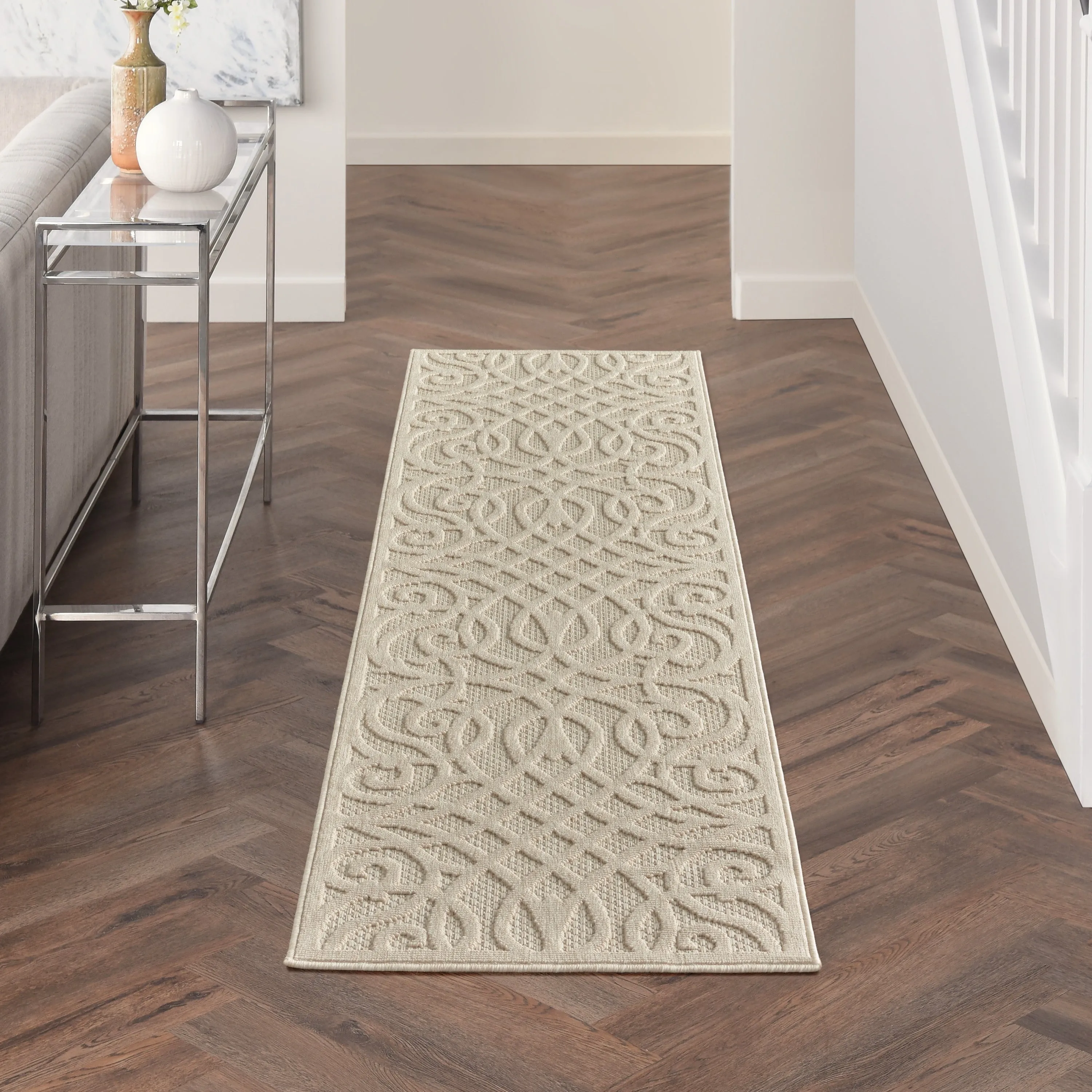 Nourison Palamos Geometric Scroll Indoor Outdoor Area Rug
