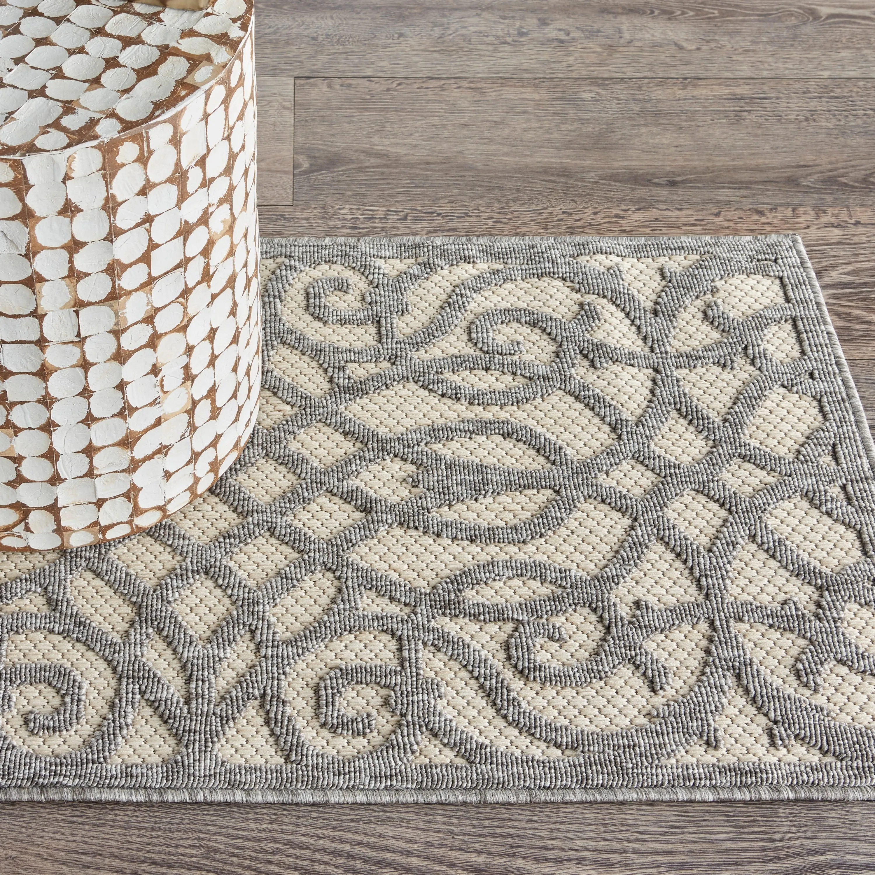 Nourison Palamos Geometric Scroll Indoor Outdoor Area Rug