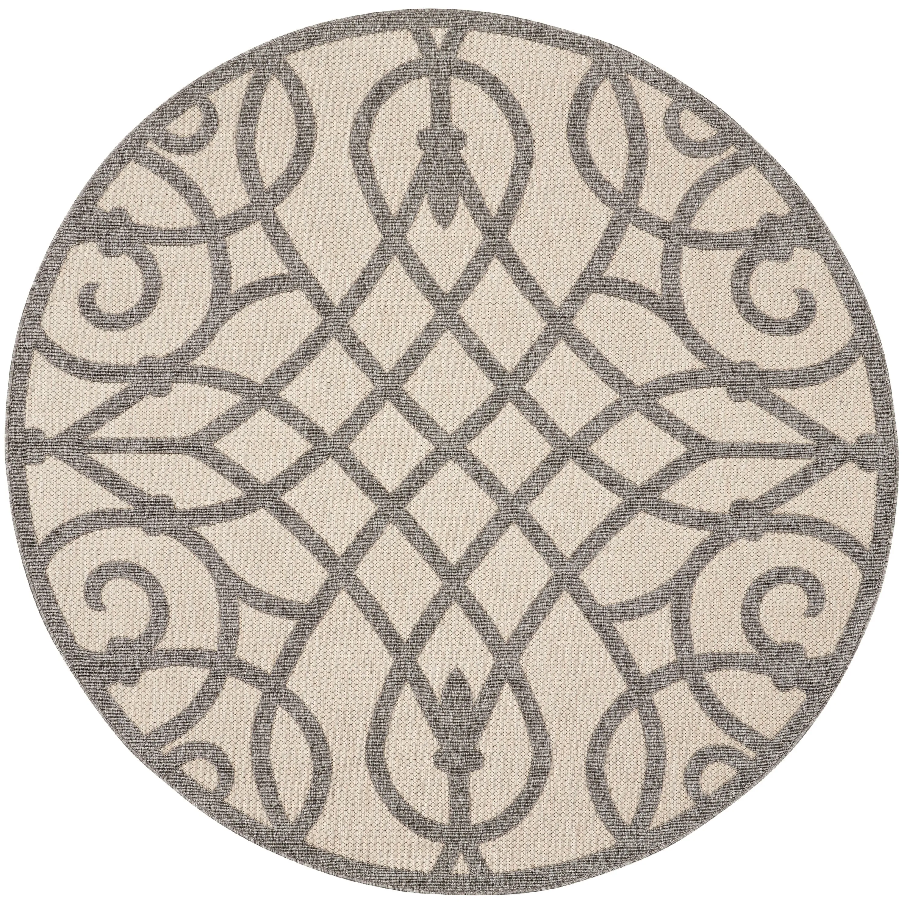 Nourison Palamos Geometric Scroll Indoor Outdoor Area Rug