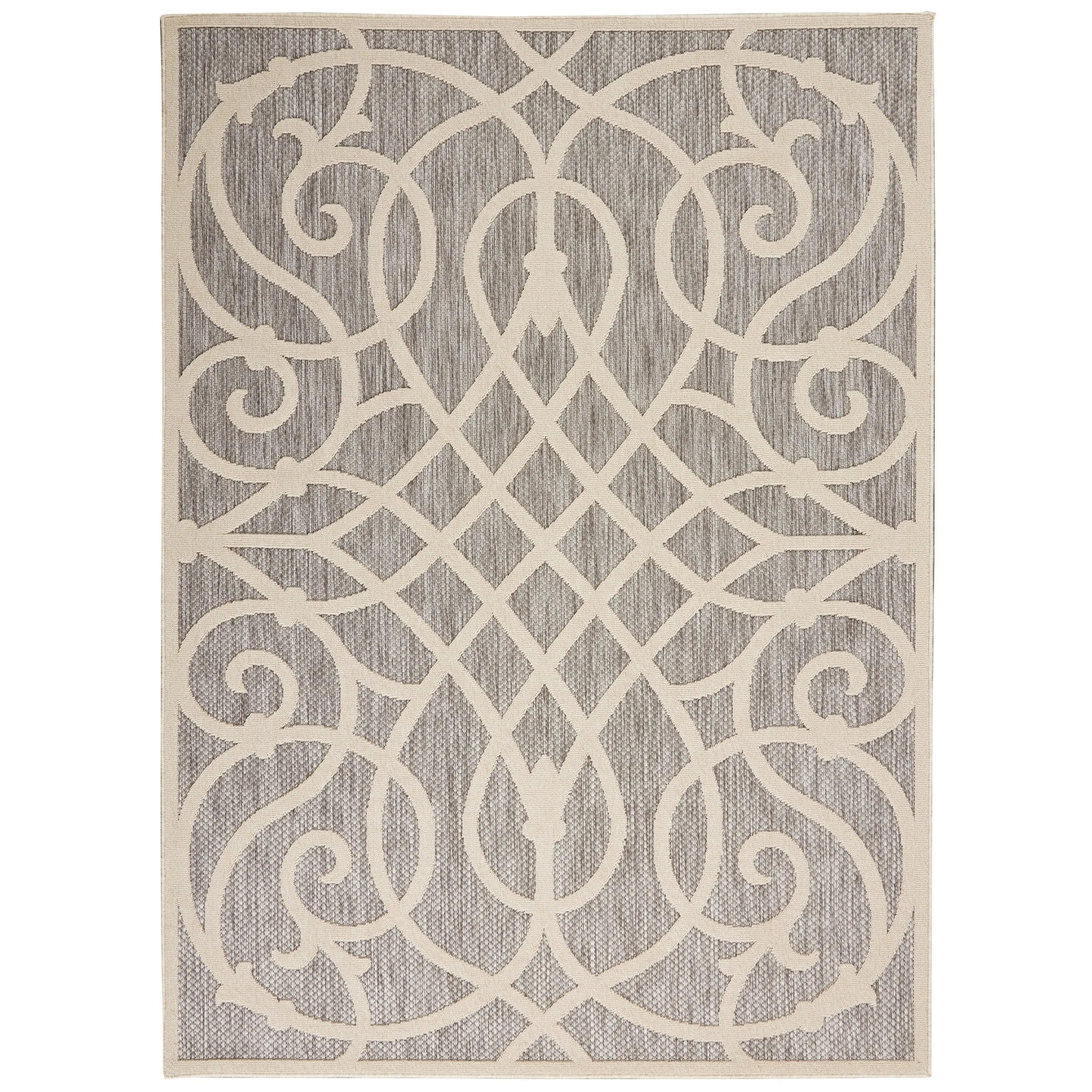 Nourison Palamos Geometric Scroll Indoor Outdoor Area Rug