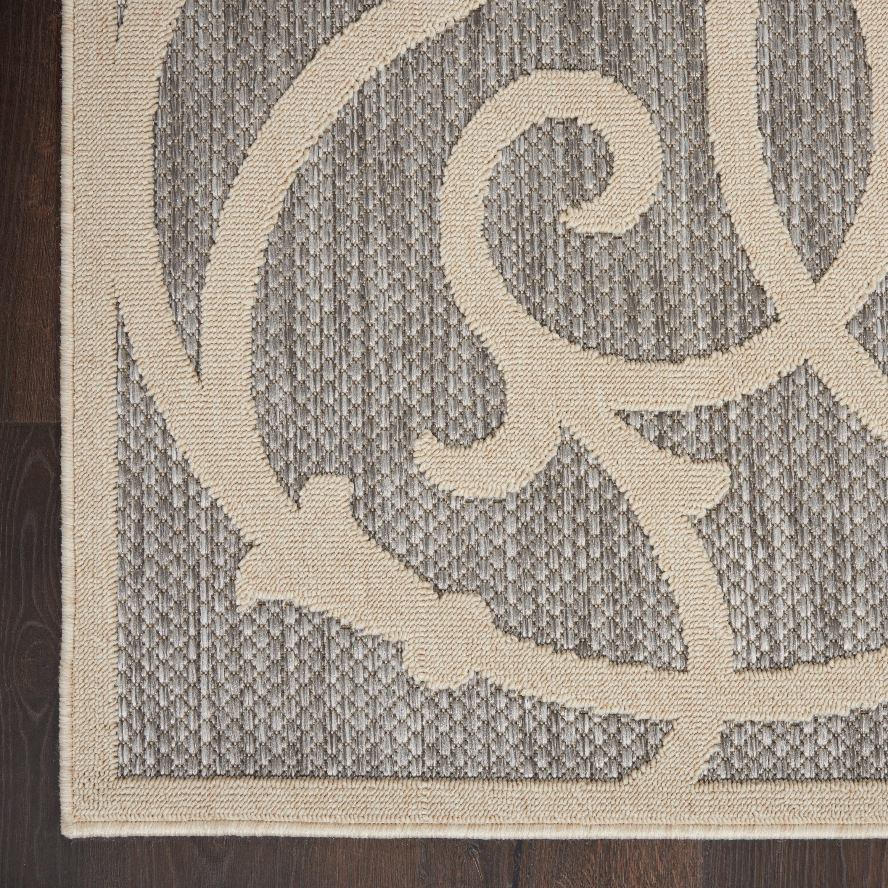 Nourison Palamos Geometric Scroll Indoor Outdoor Area Rug