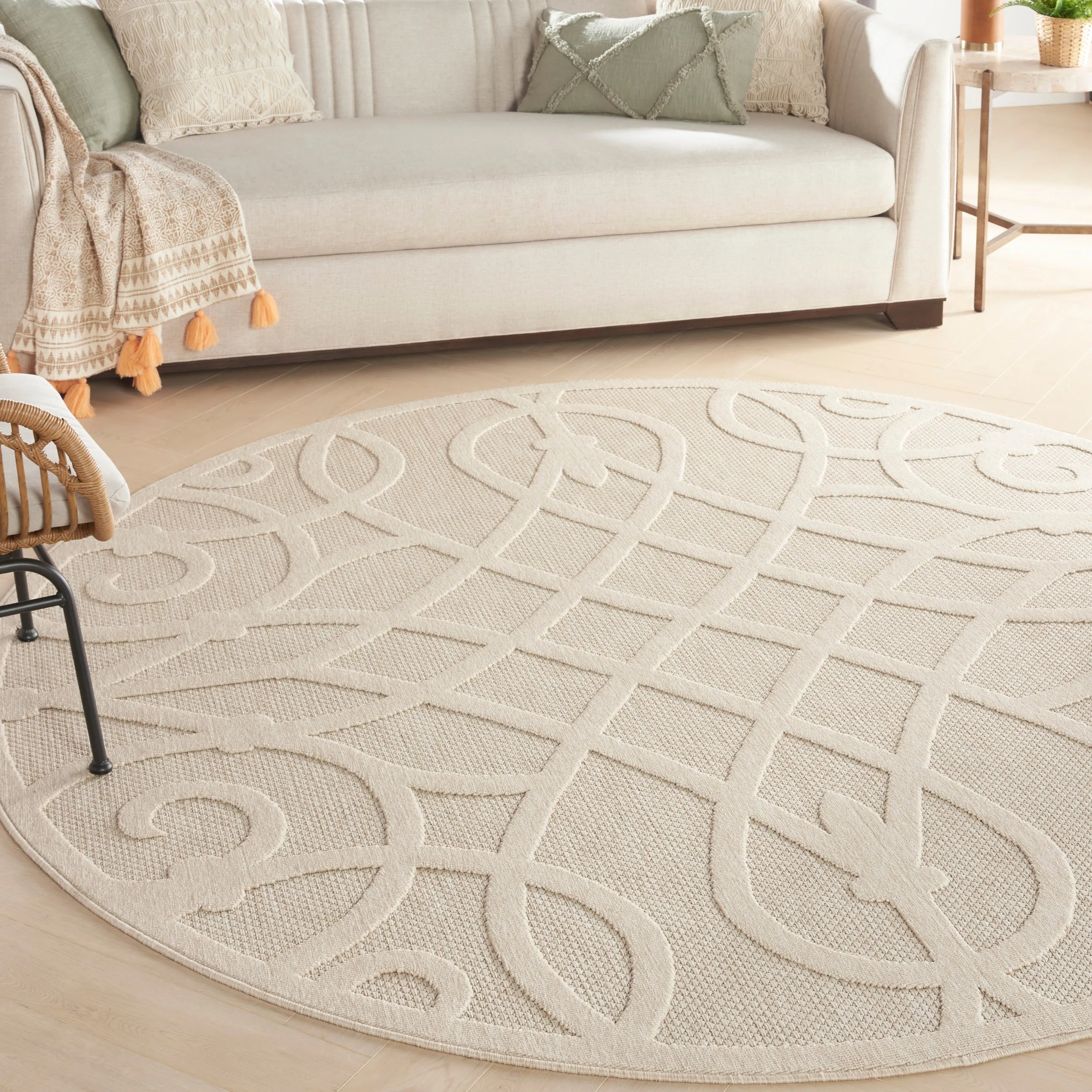 Nourison Palamos Geometric Scroll Indoor Outdoor Area Rug