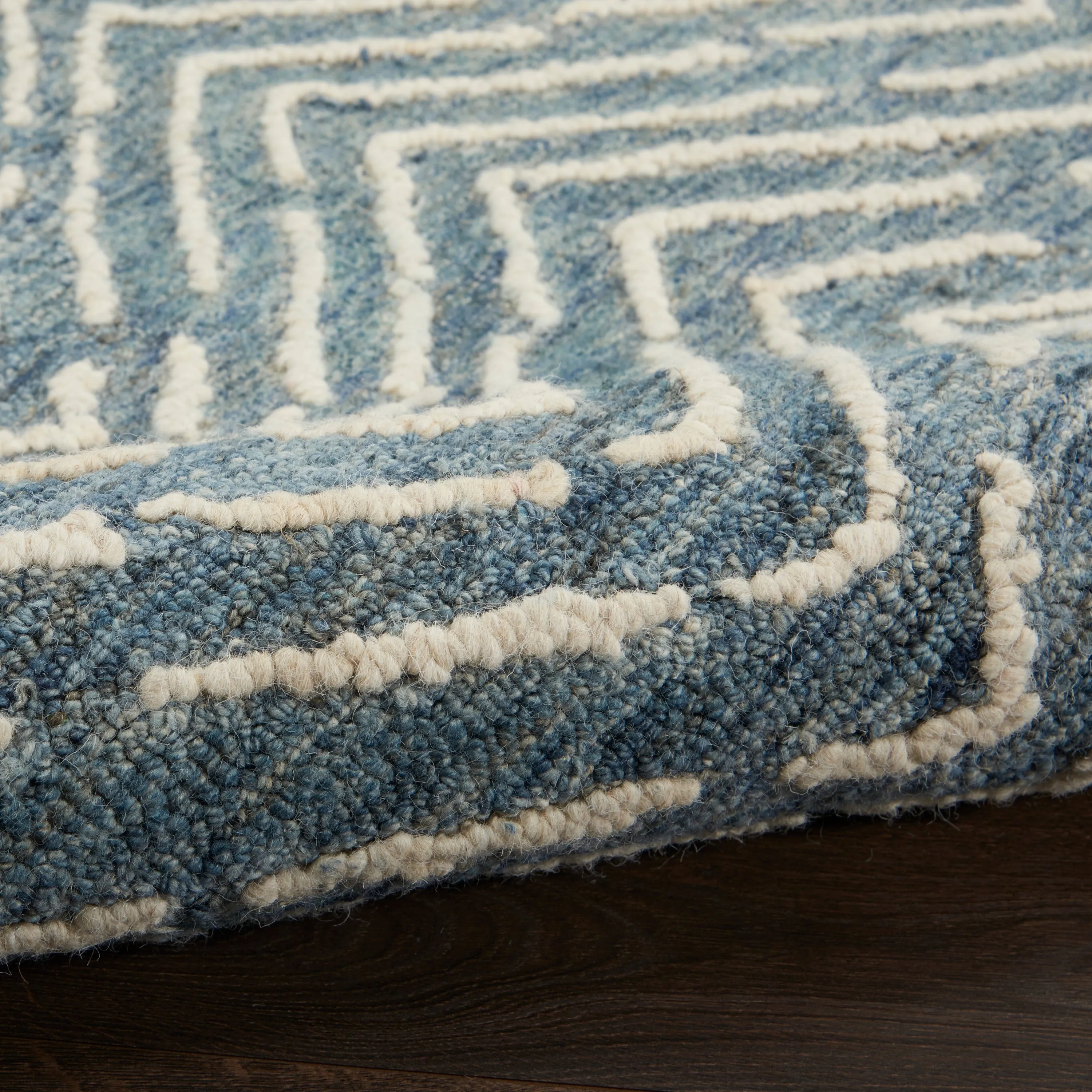 Nourison Vail Textured Herringbone Wool Area Rug