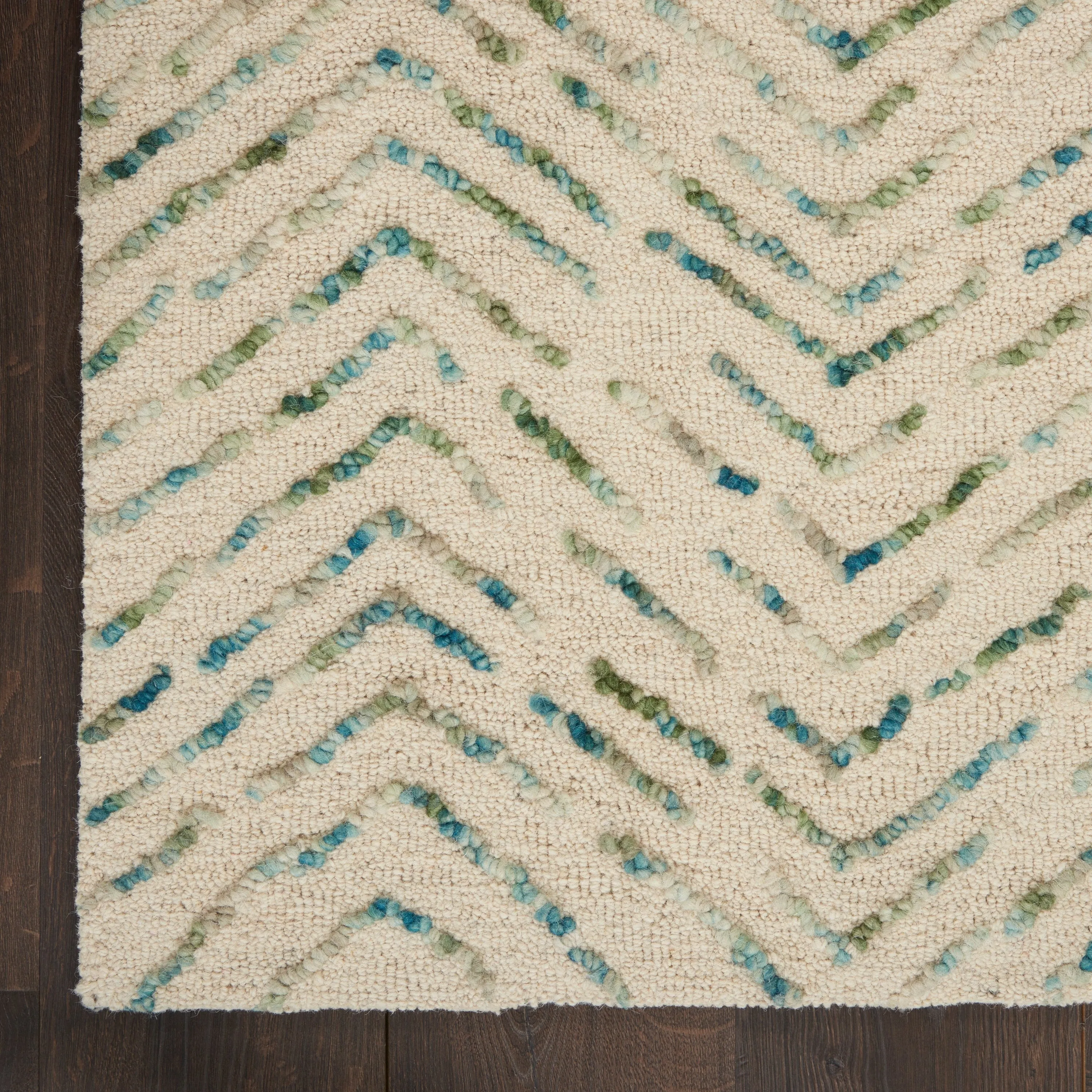 Nourison Vail Textured Herringbone Wool Area Rug