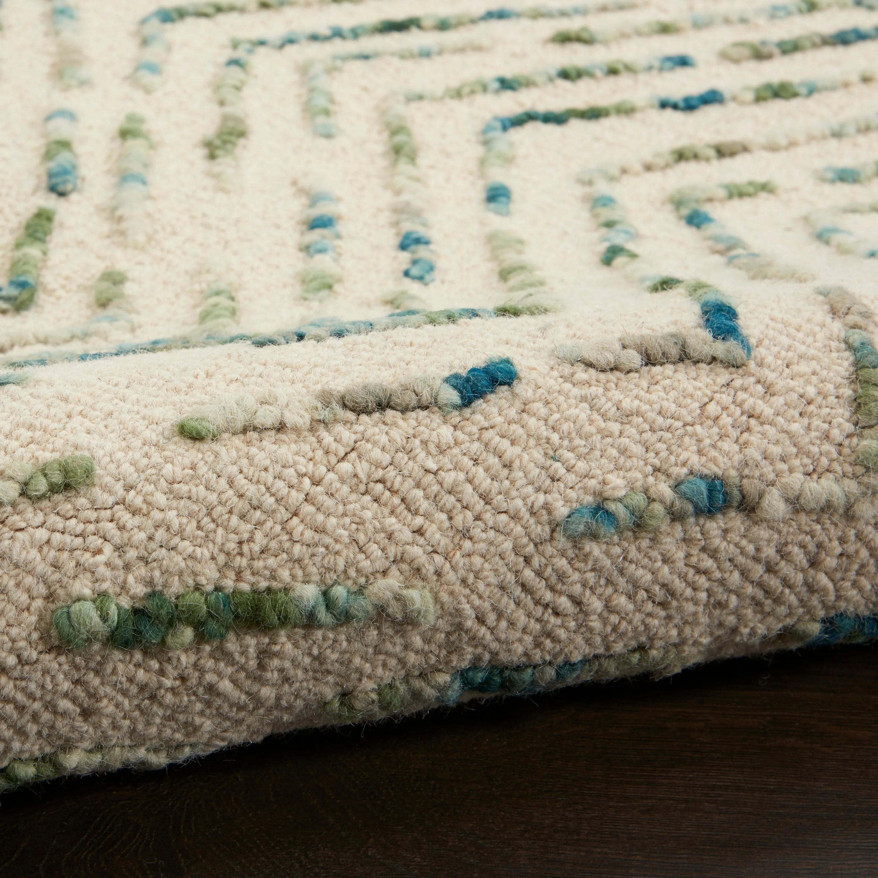 Nourison Vail Textured Herringbone Wool Area Rug