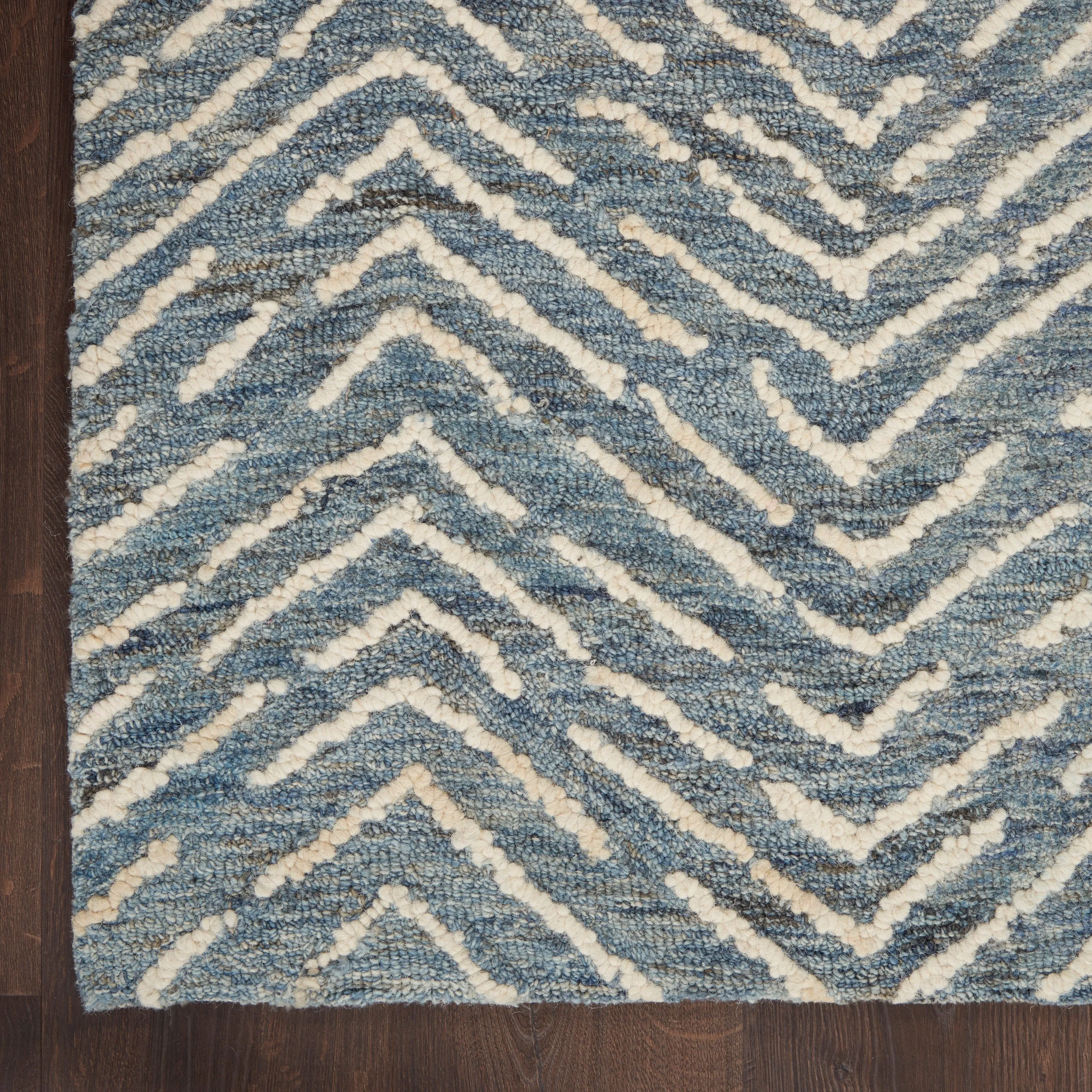 Nourison Vail Textured Herringbone Wool Area Rug