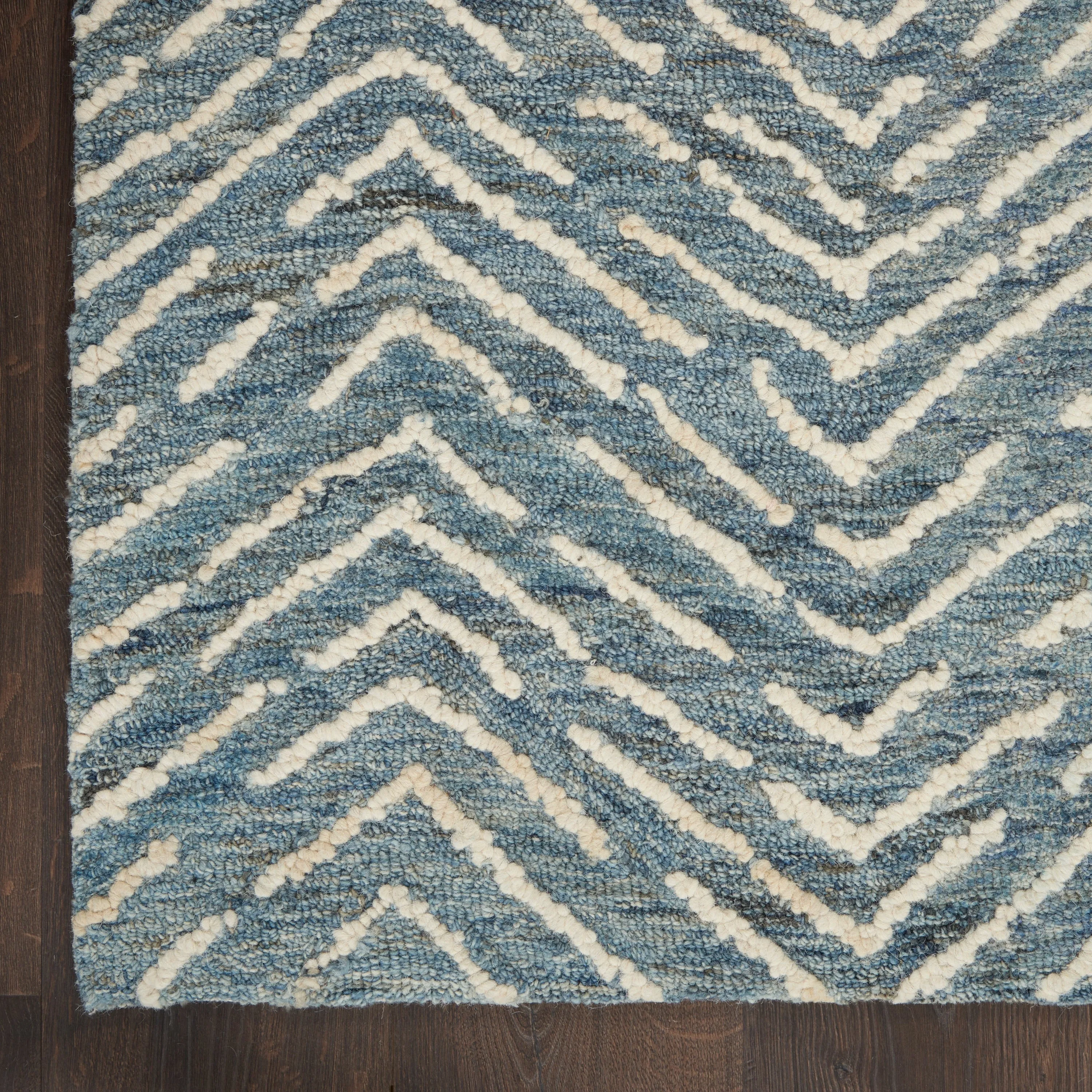 Nourison Vail Textured Herringbone Wool Area Rug