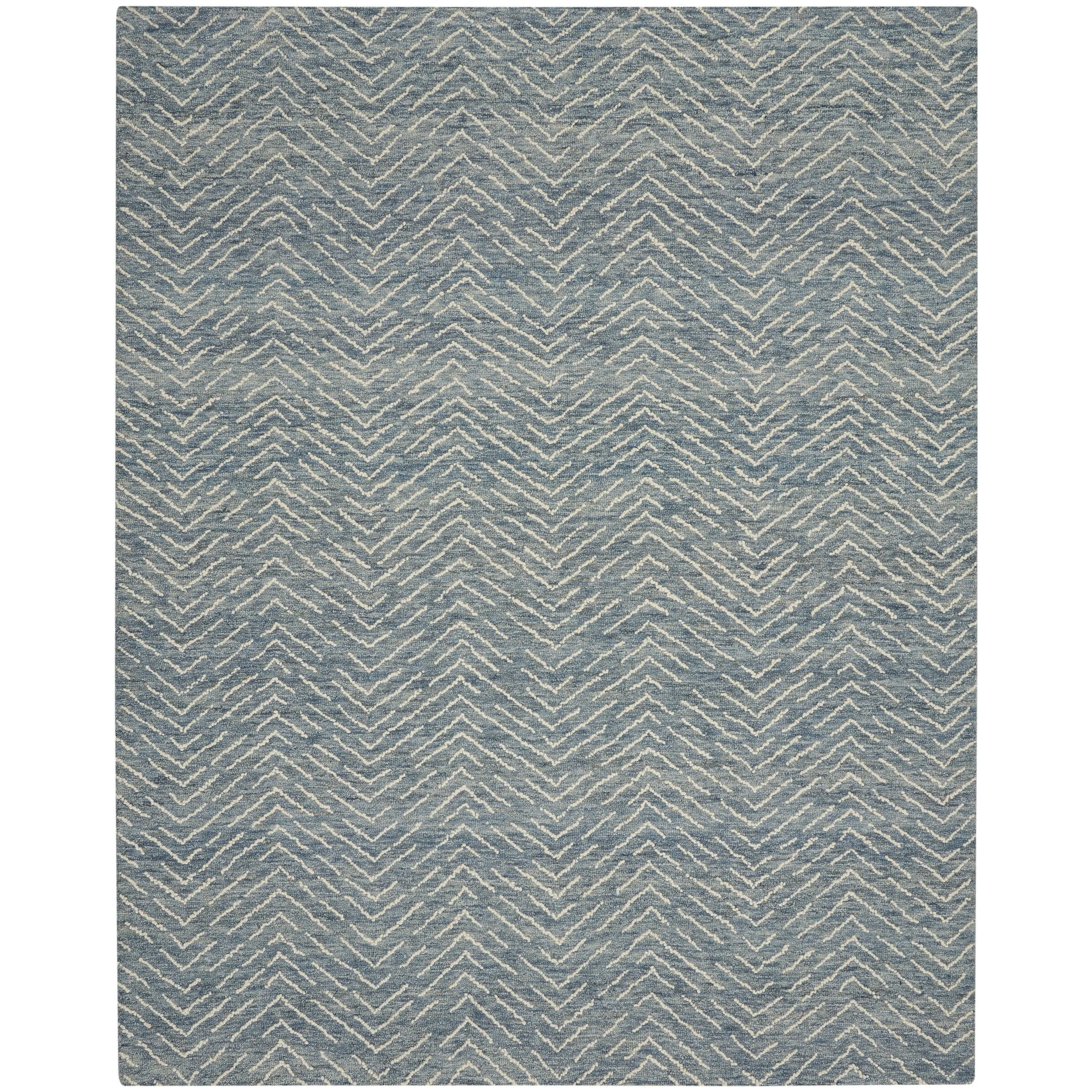 Nourison Vail Textured Herringbone Wool Area Rug