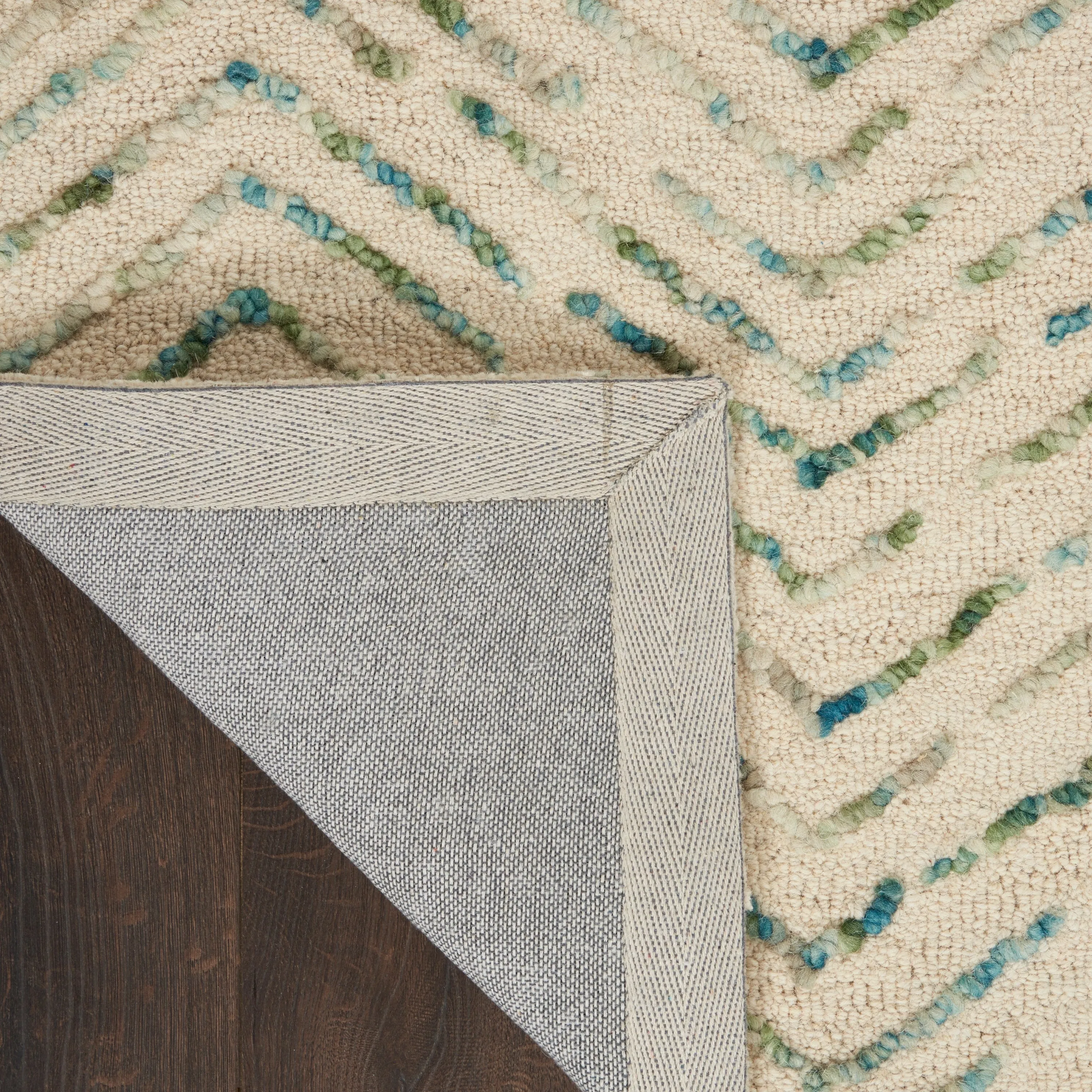 Nourison Vail Textured Herringbone Wool Area Rug