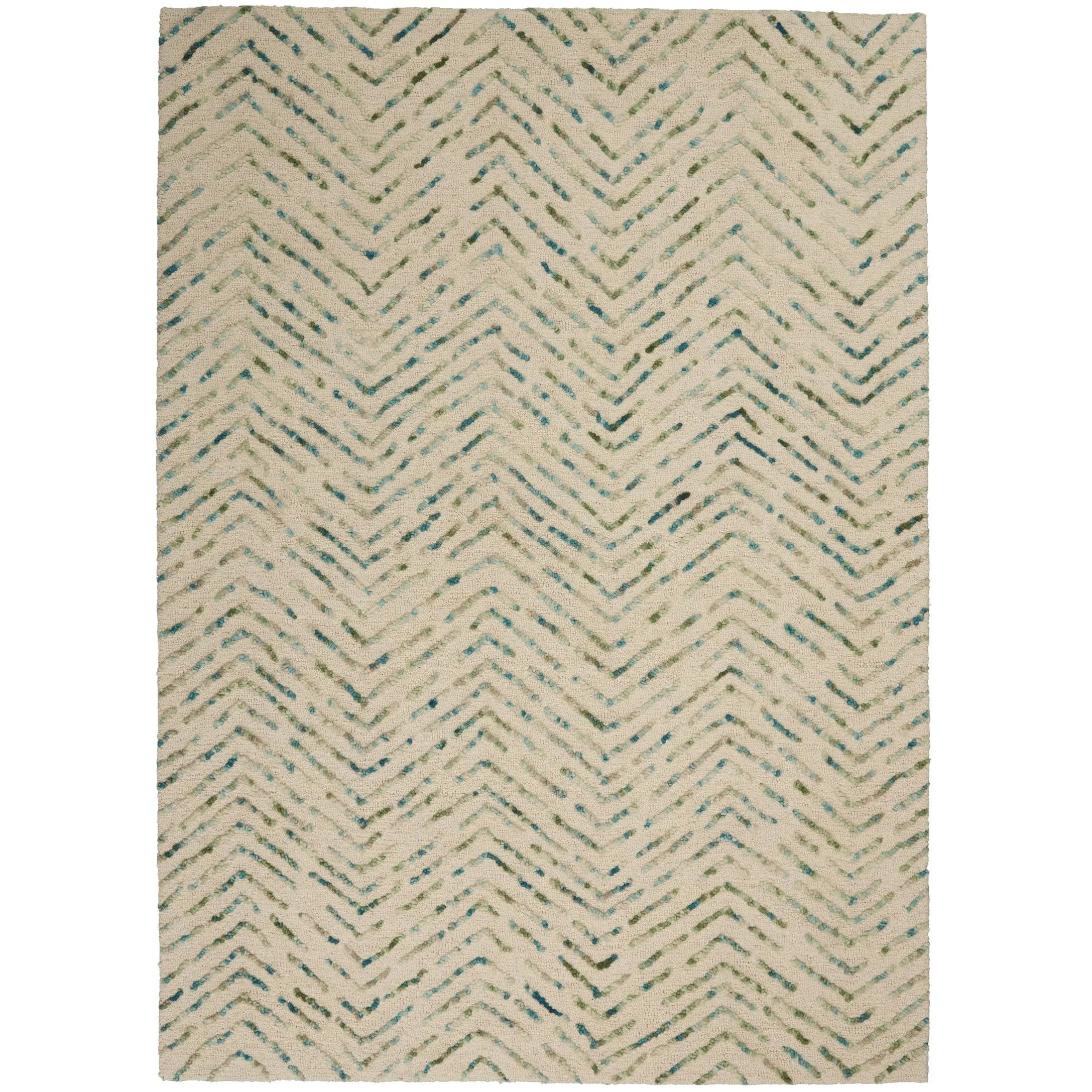 Nourison Vail Textured Herringbone Wool Area Rug
