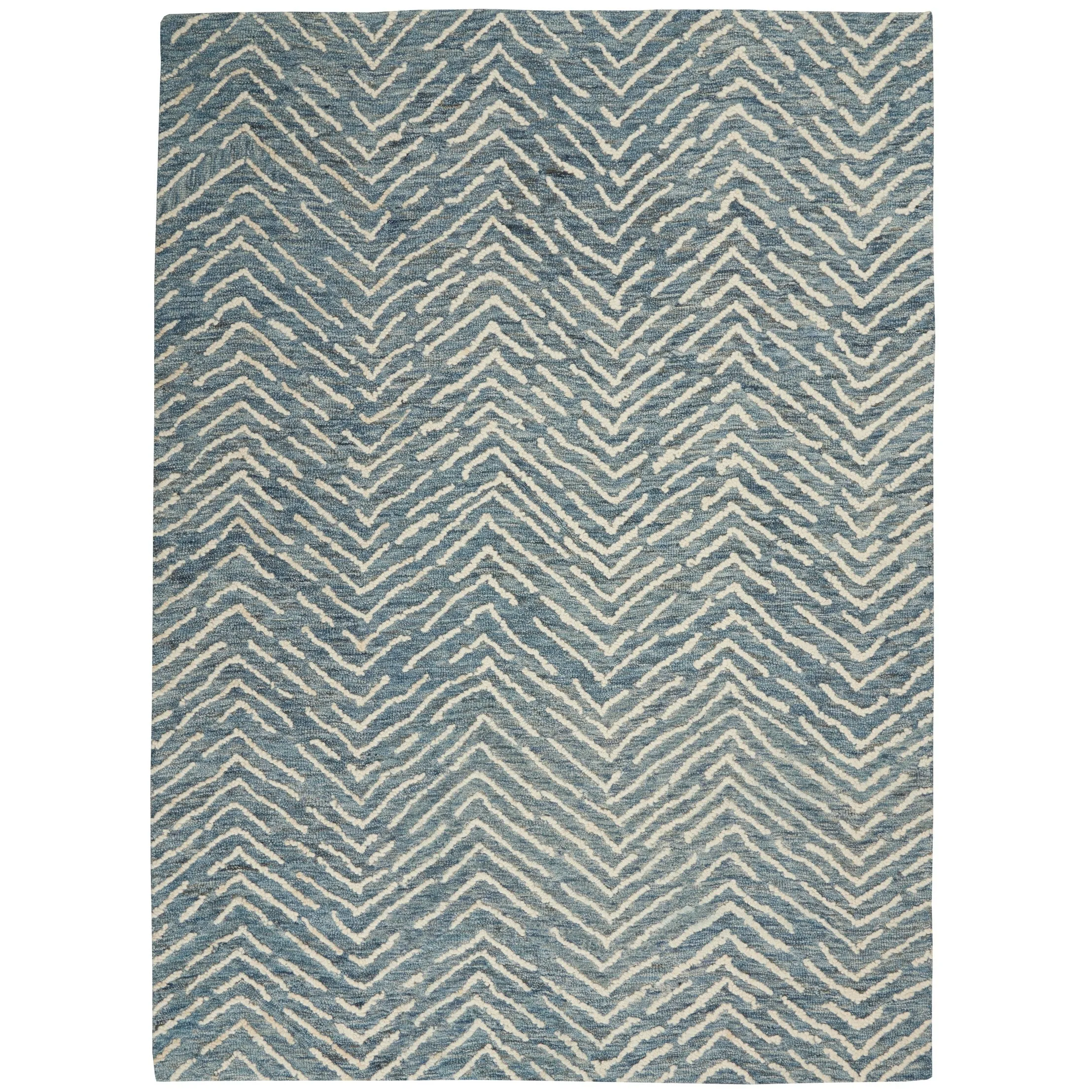 Nourison Vail Textured Herringbone Wool Area Rug