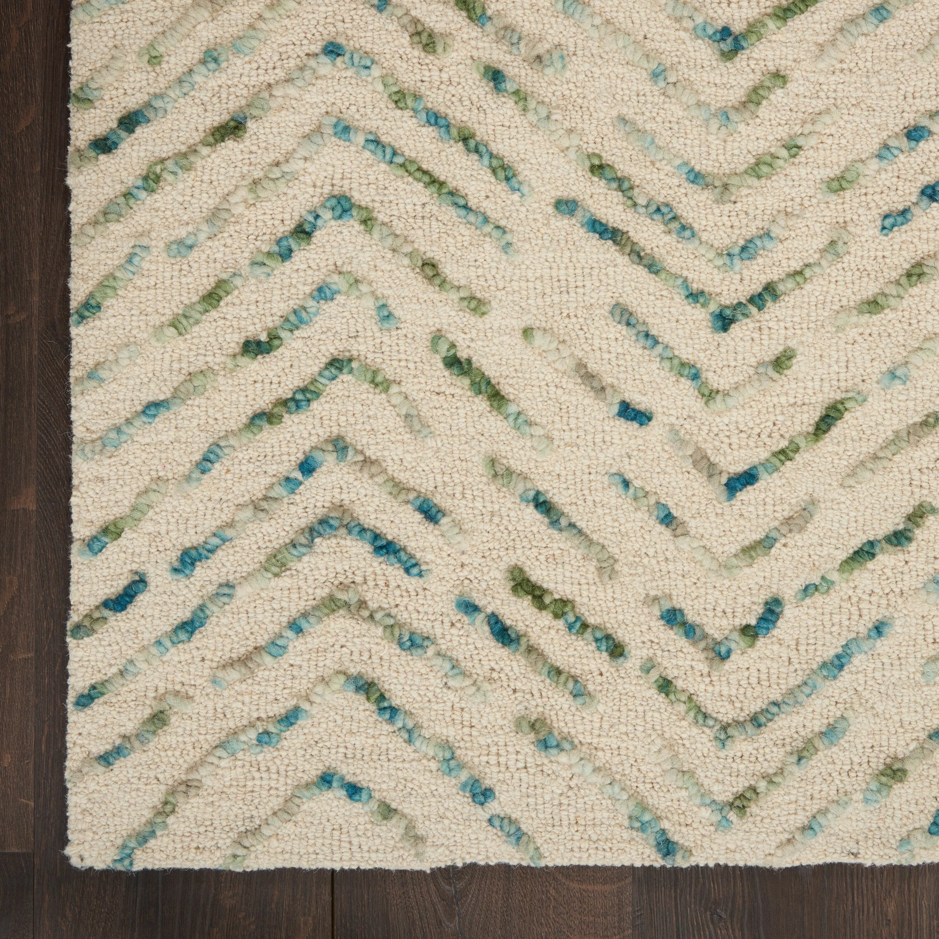 Nourison Vail Textured Herringbone Wool Area Rug