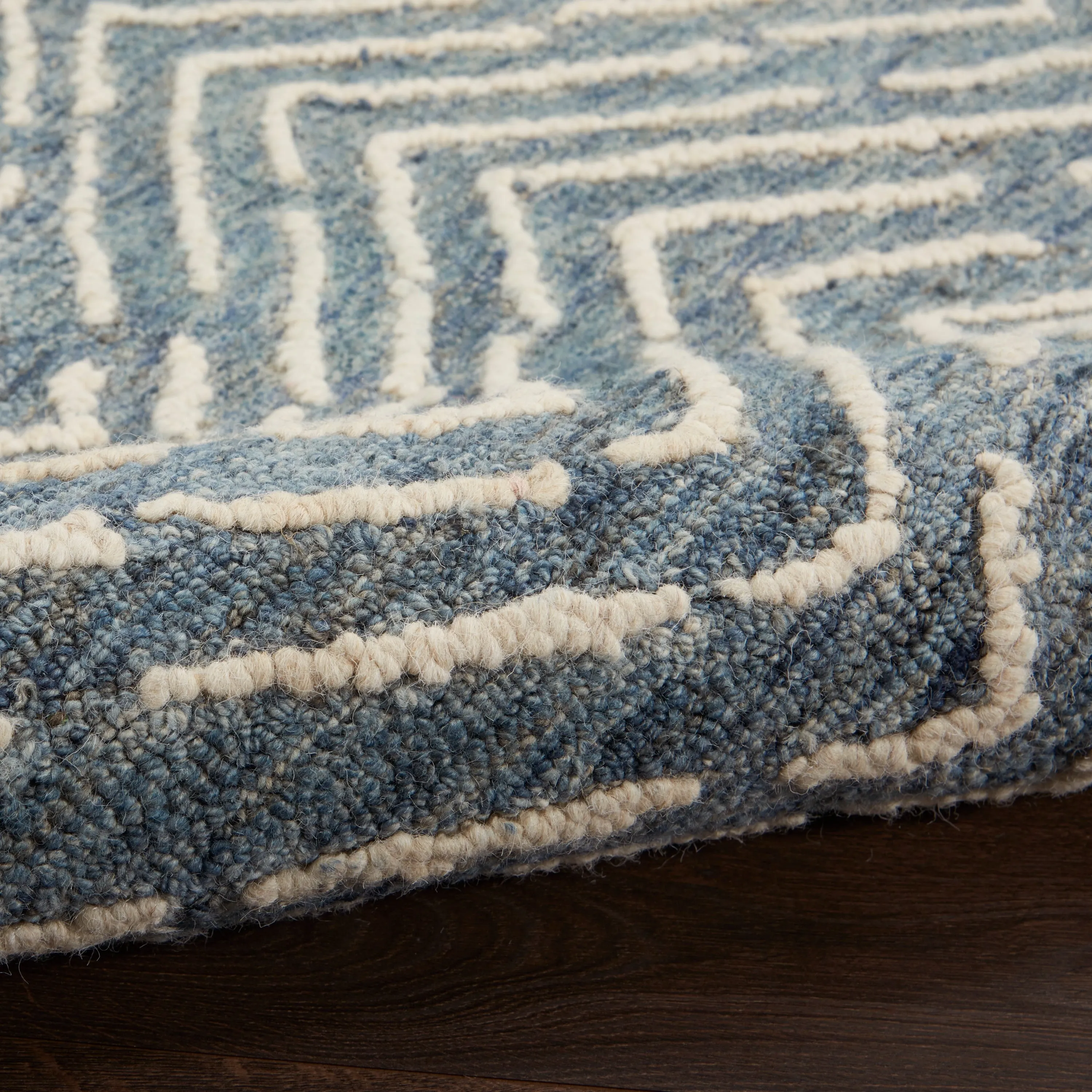 Nourison Vail Textured Herringbone Wool Area Rug