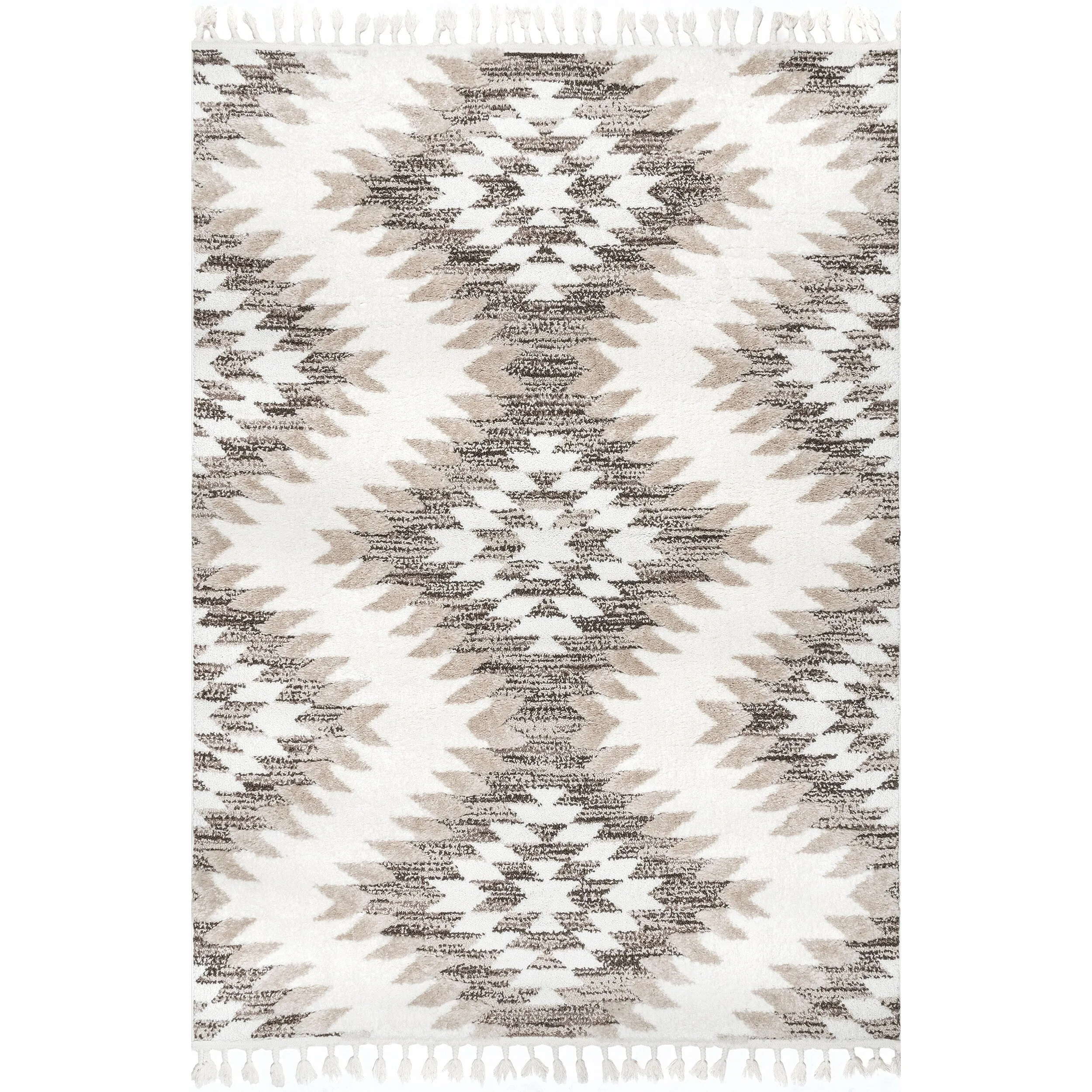 Nuloom Adelade Aztec High Low Shaggy Tassel Area Rug