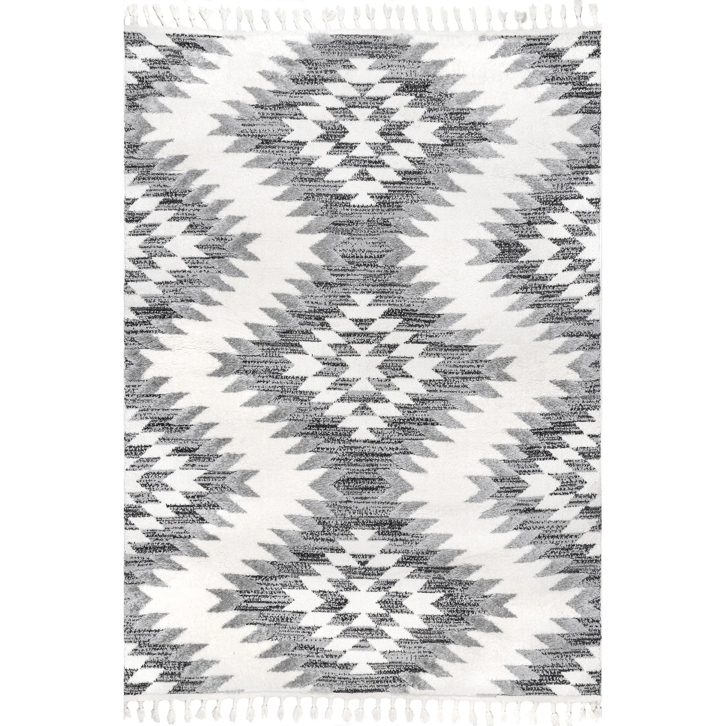 Nuloom Adelade Aztec High Low Shaggy Tassel Area Rug
